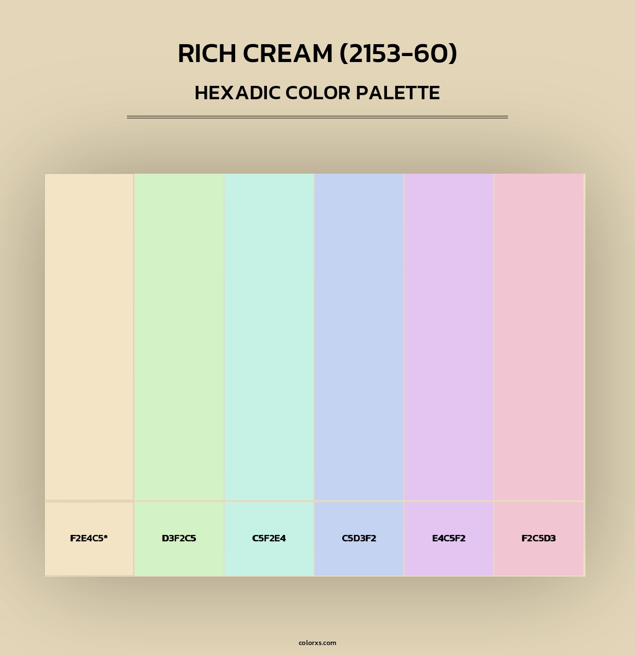 Rich Cream (2153-60) - Hexadic Color Palette