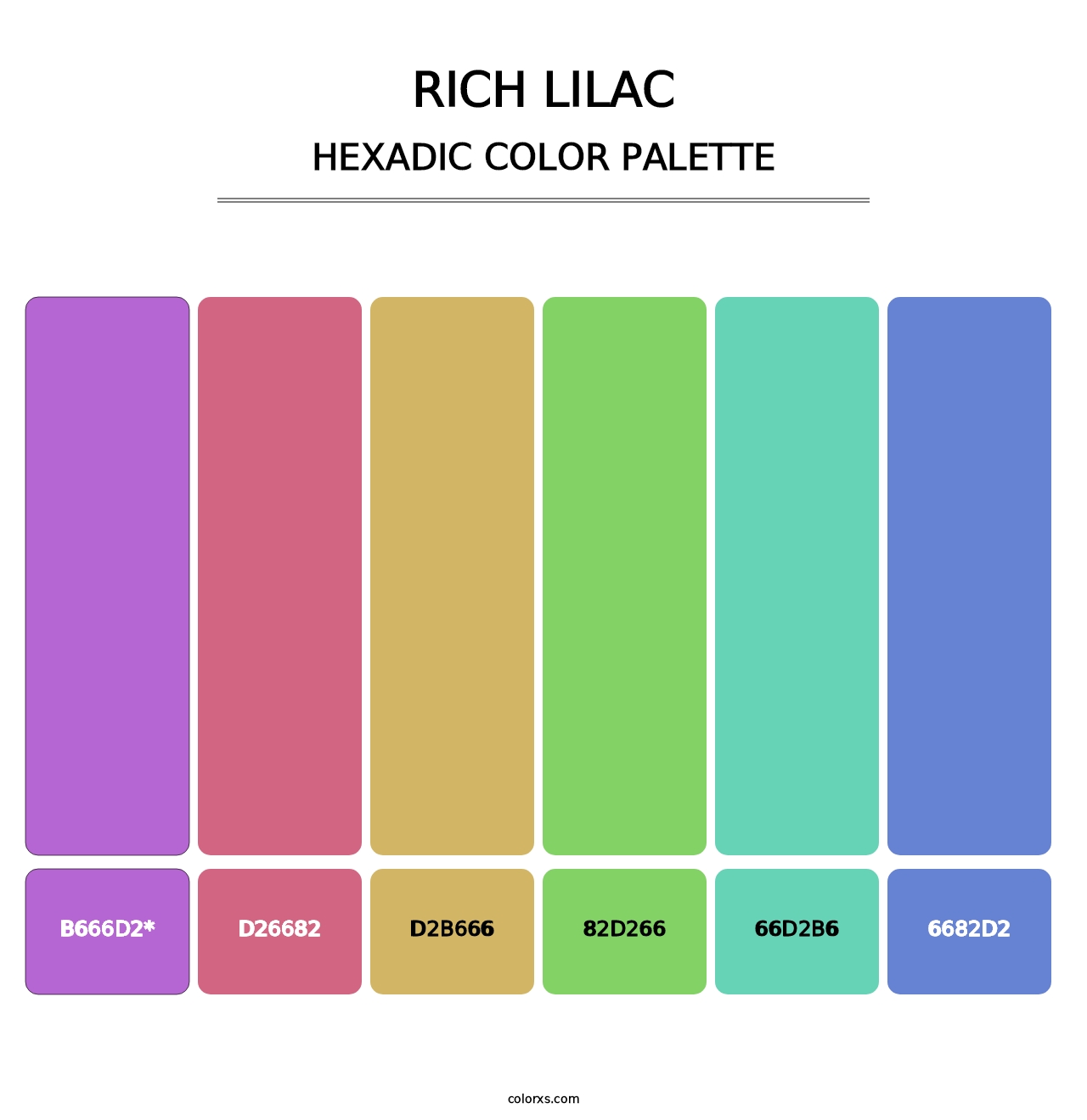 Rich Lilac - Hexadic Color Palette