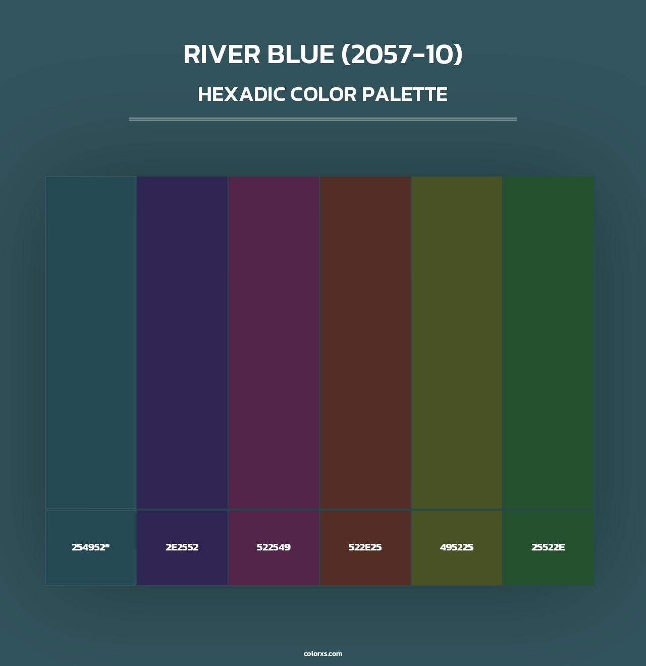 River Blue (2057-10) - Hexadic Color Palette