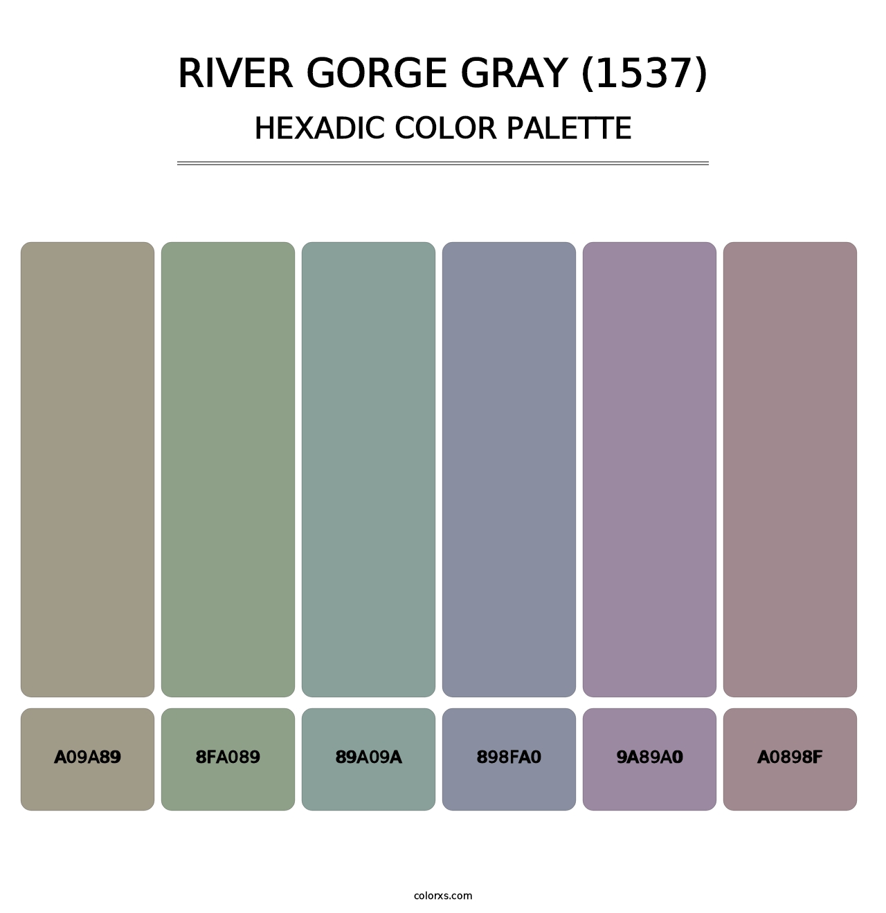 River Gorge Gray (1537) - Hexadic Color Palette