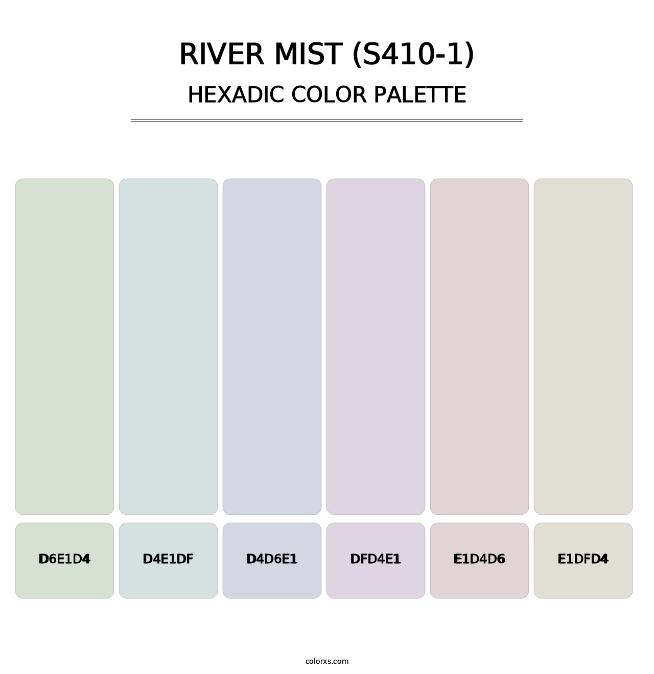 River Mist (S410-1) - Hexadic Color Palette