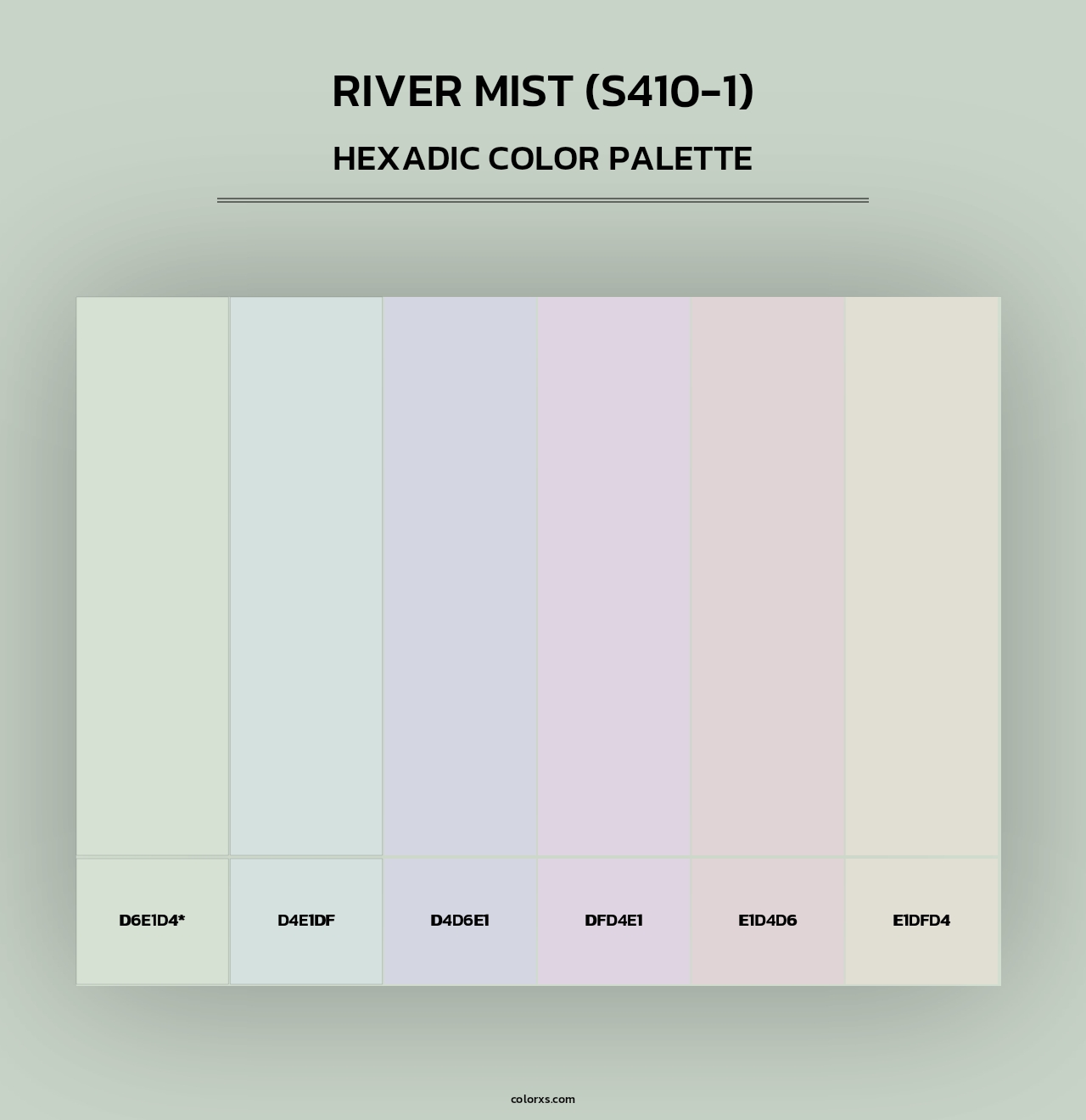 River Mist (S410-1) - Hexadic Color Palette