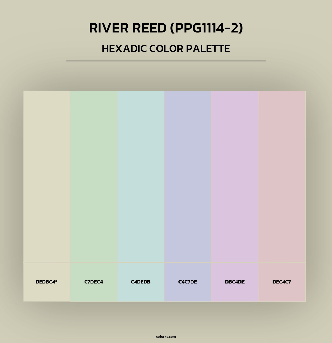 River Reed (PPG1114-2) - Hexadic Color Palette