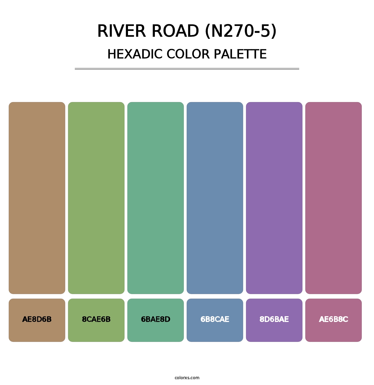 River Road (N270-5) - Hexadic Color Palette
