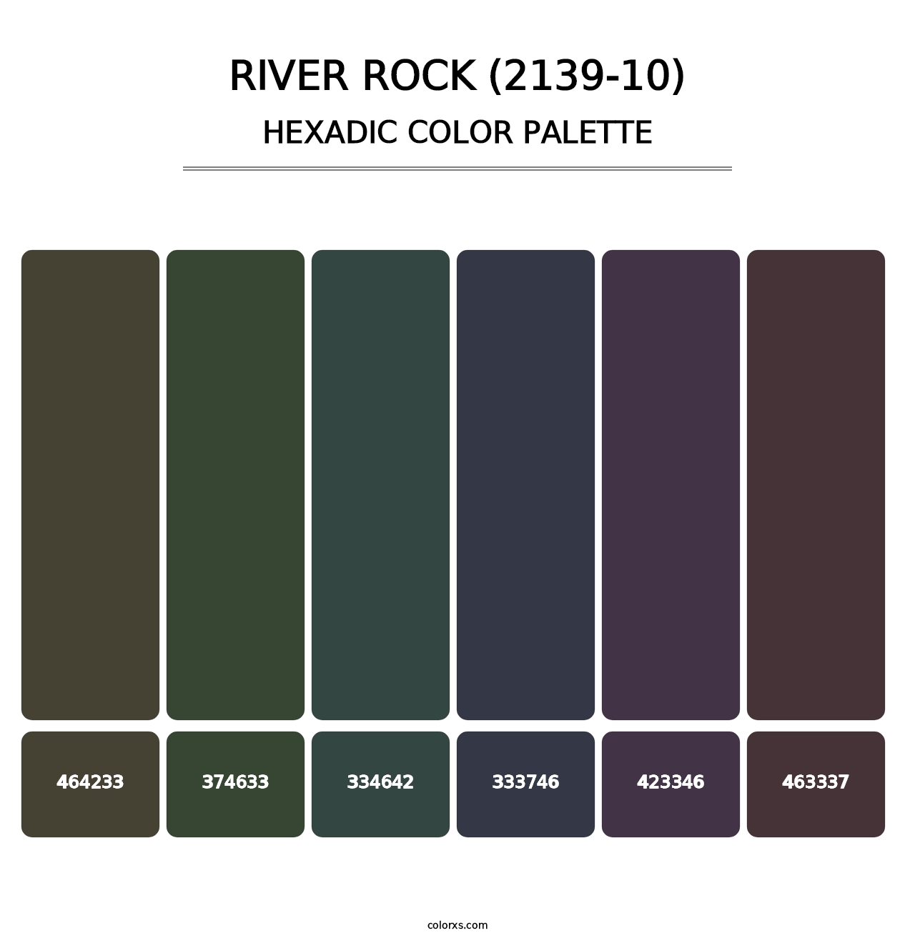 River Rock (2139-10) - Hexadic Color Palette