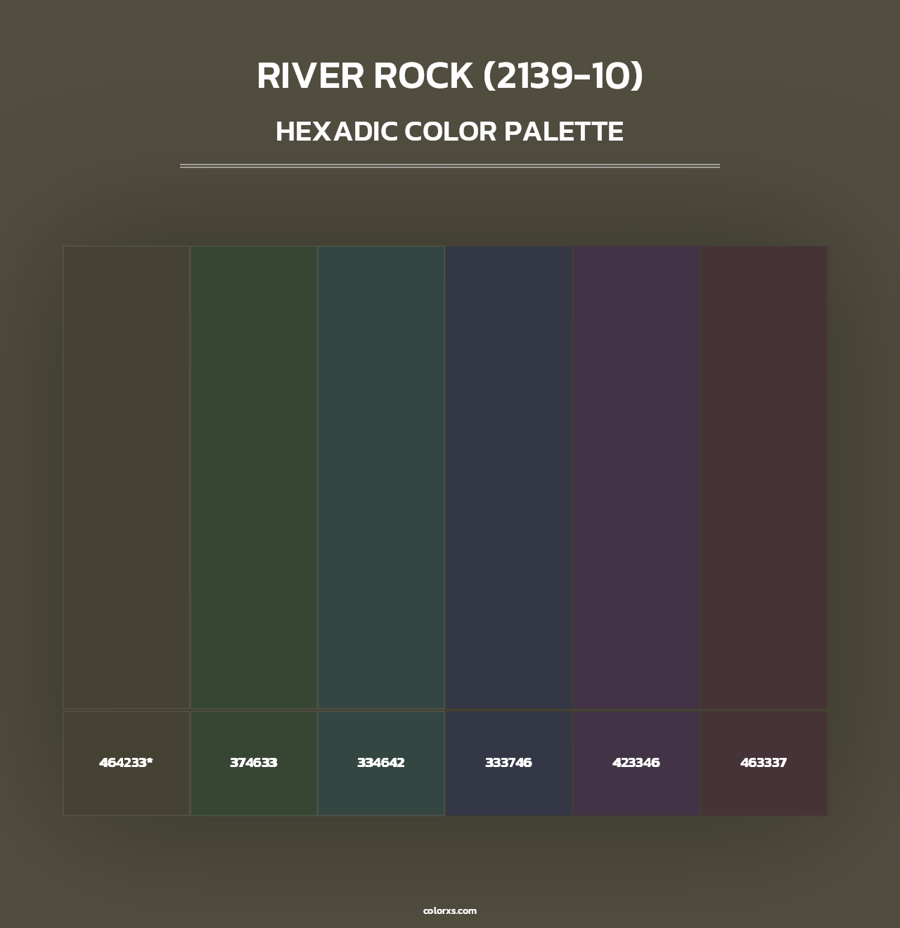 River Rock (2139-10) - Hexadic Color Palette