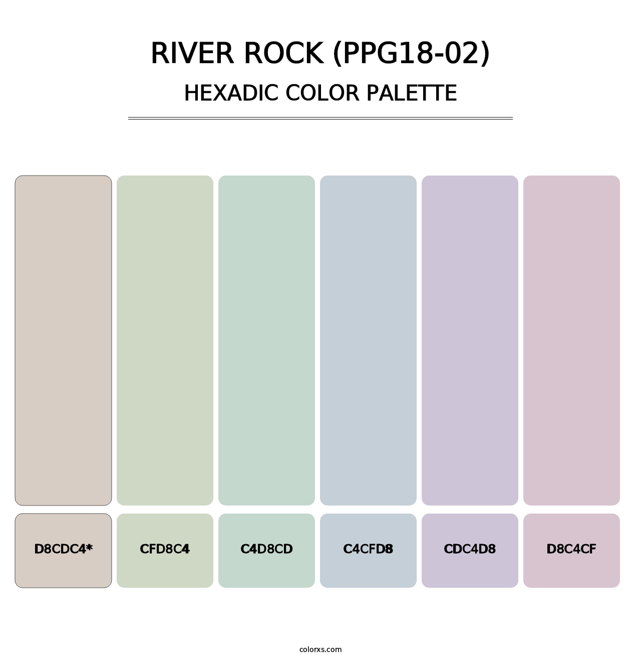 River Rock (PPG18-02) - Hexadic Color Palette