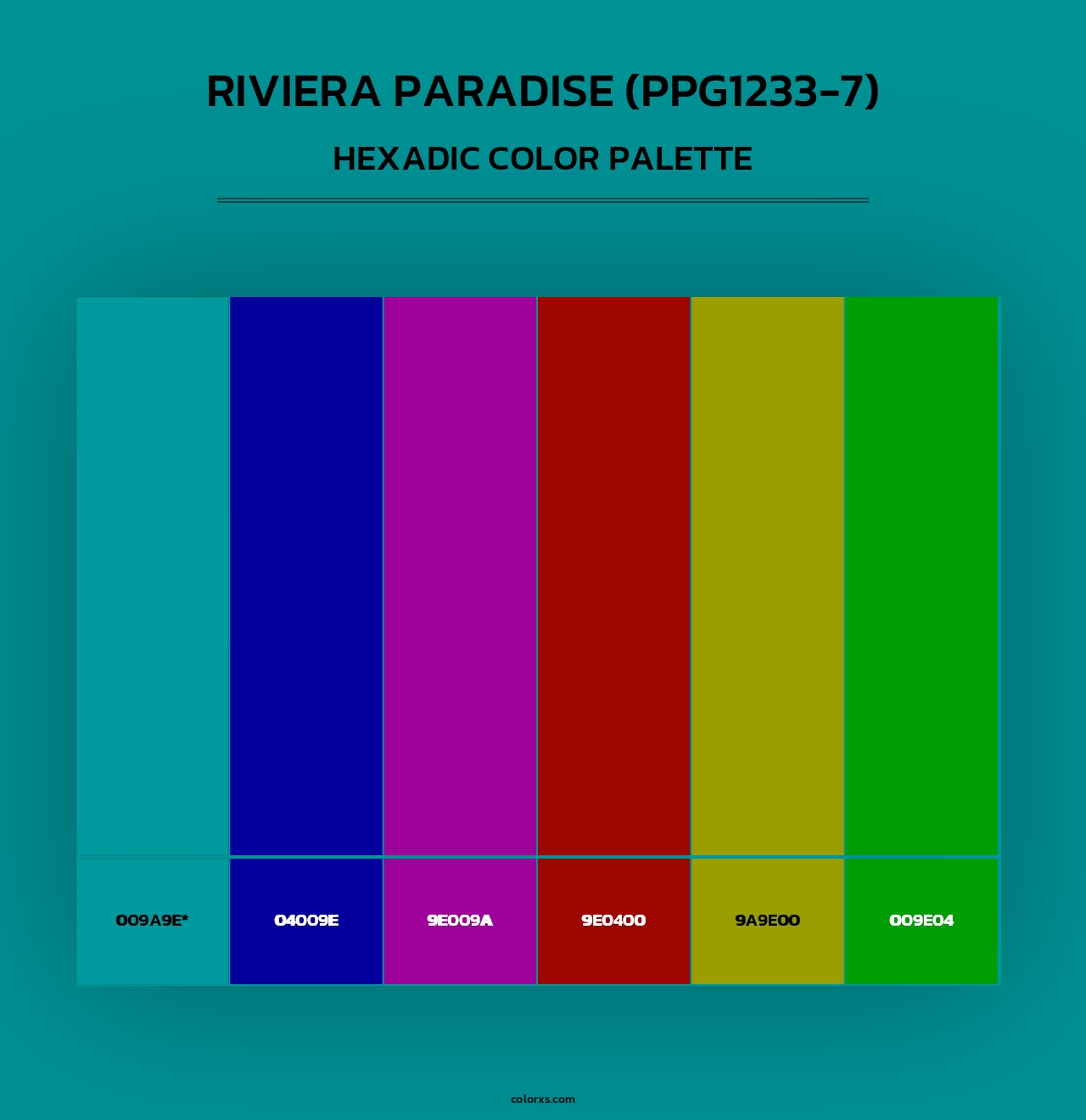 Riviera Paradise (PPG1233-7) - Hexadic Color Palette
