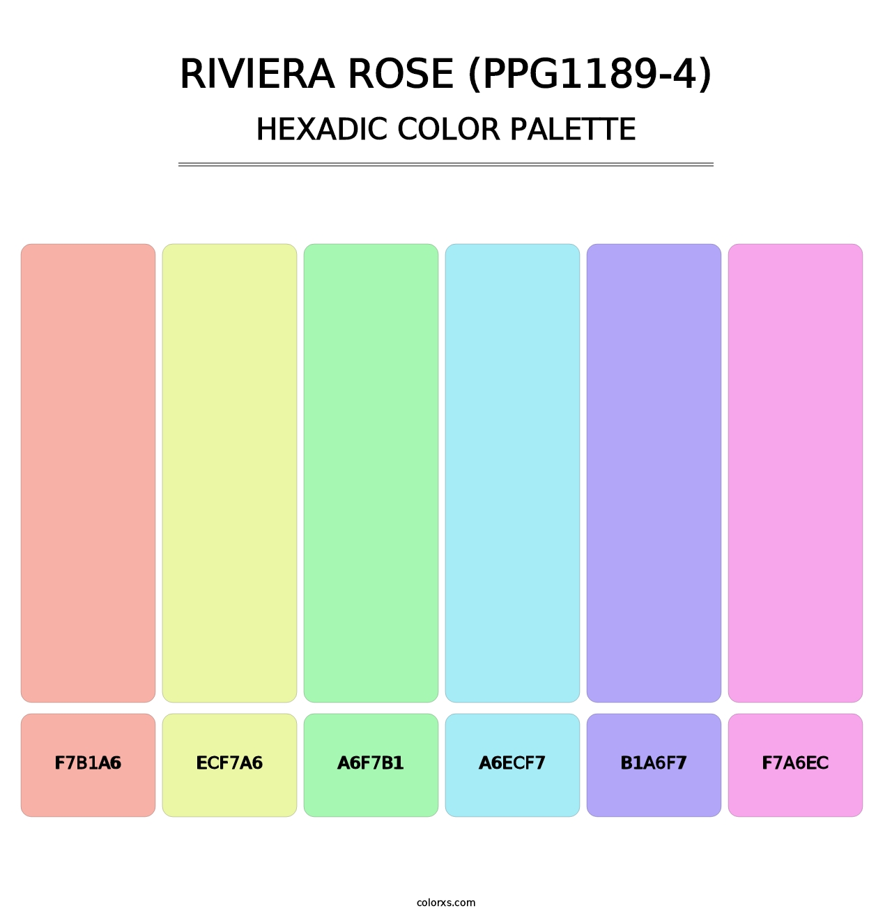Riviera Rose (PPG1189-4) - Hexadic Color Palette