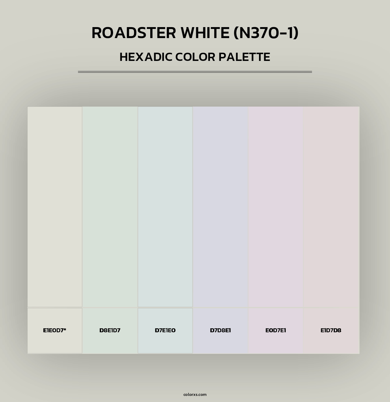 Roadster White (N370-1) - Hexadic Color Palette