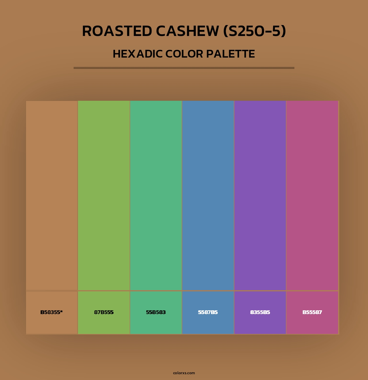 Roasted Cashew (S250-5) - Hexadic Color Palette