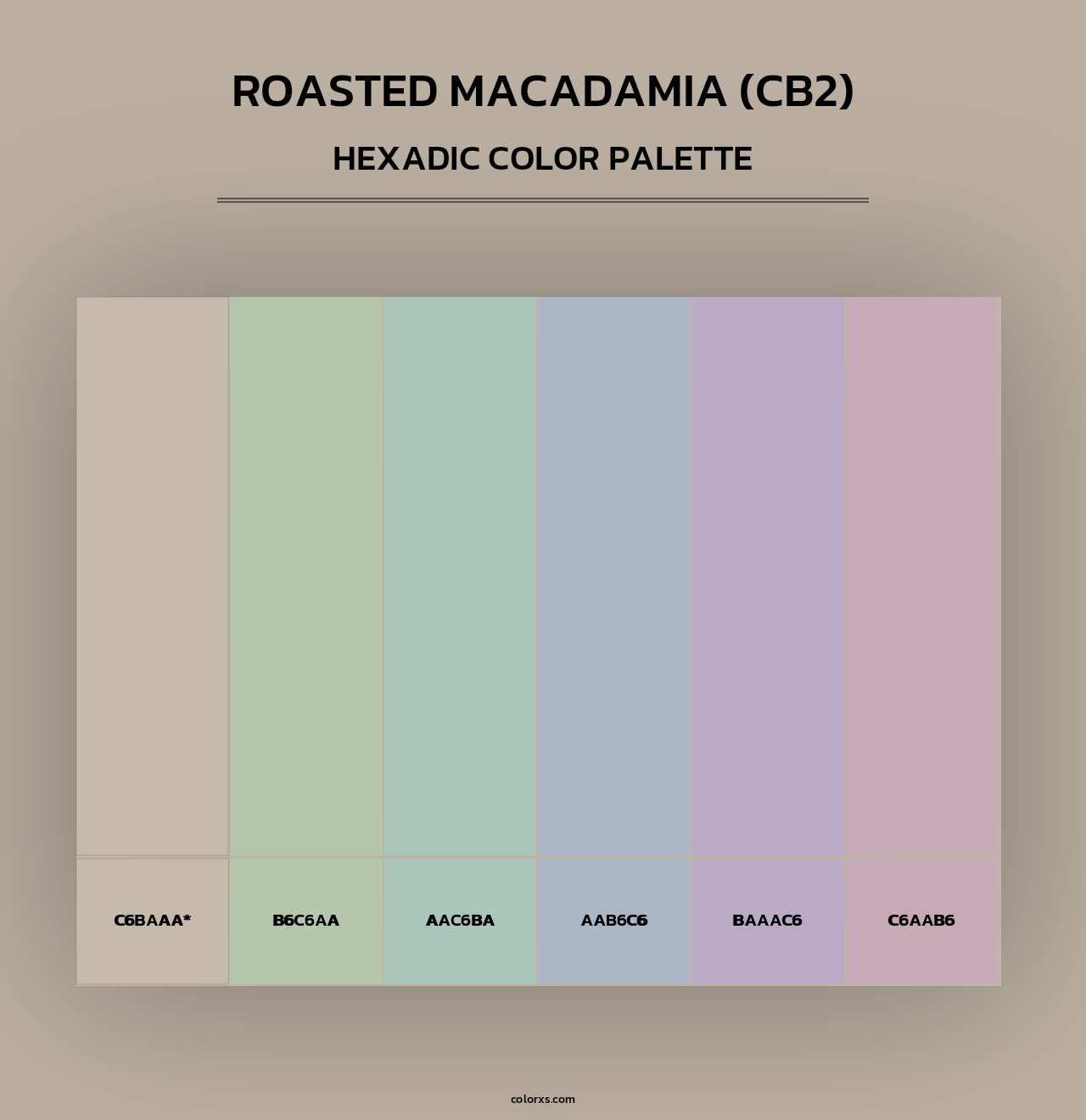 Roasted Macadamia (CB2) - Hexadic Color Palette