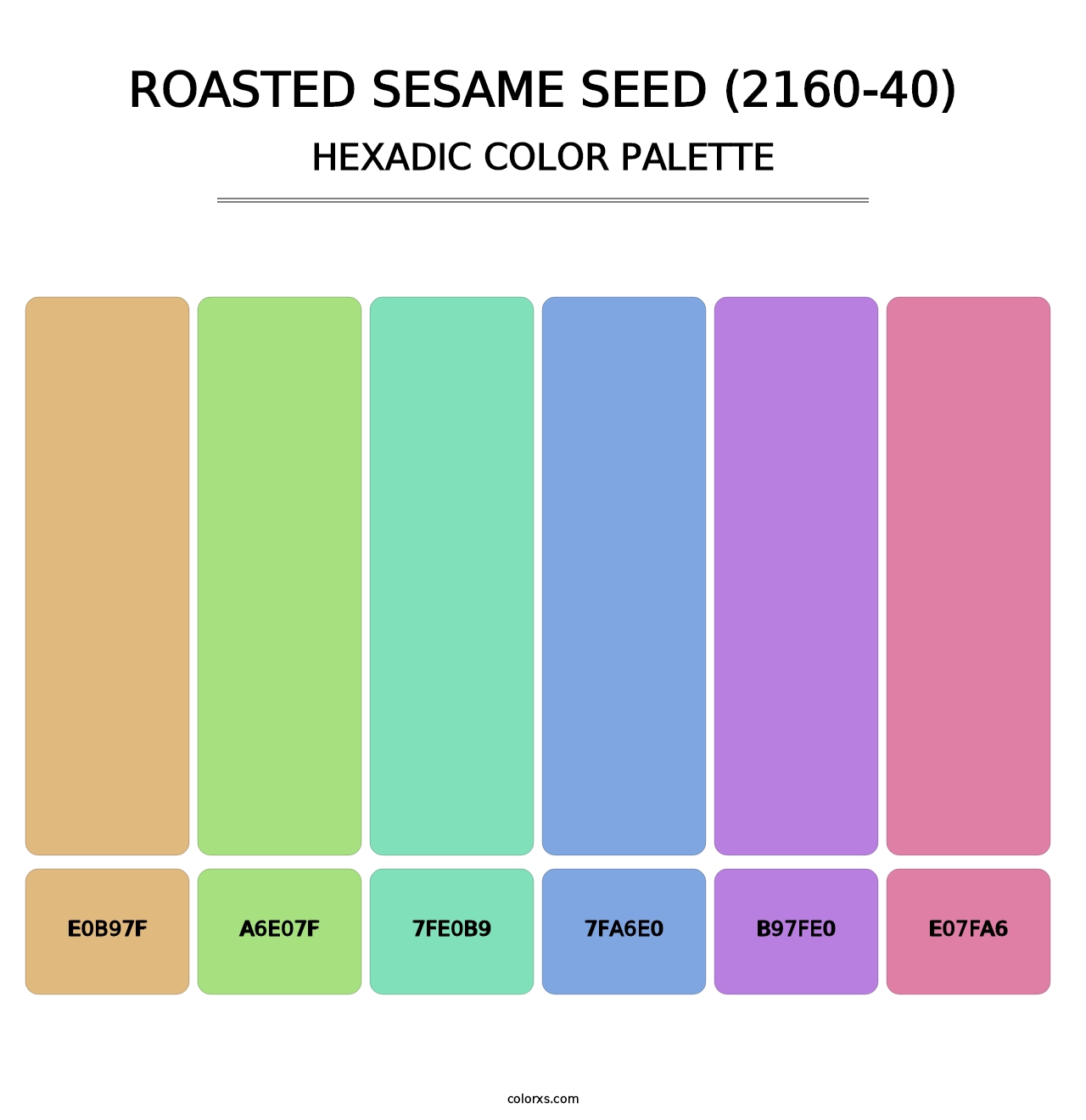 Roasted Sesame Seed (2160-40) - Hexadic Color Palette