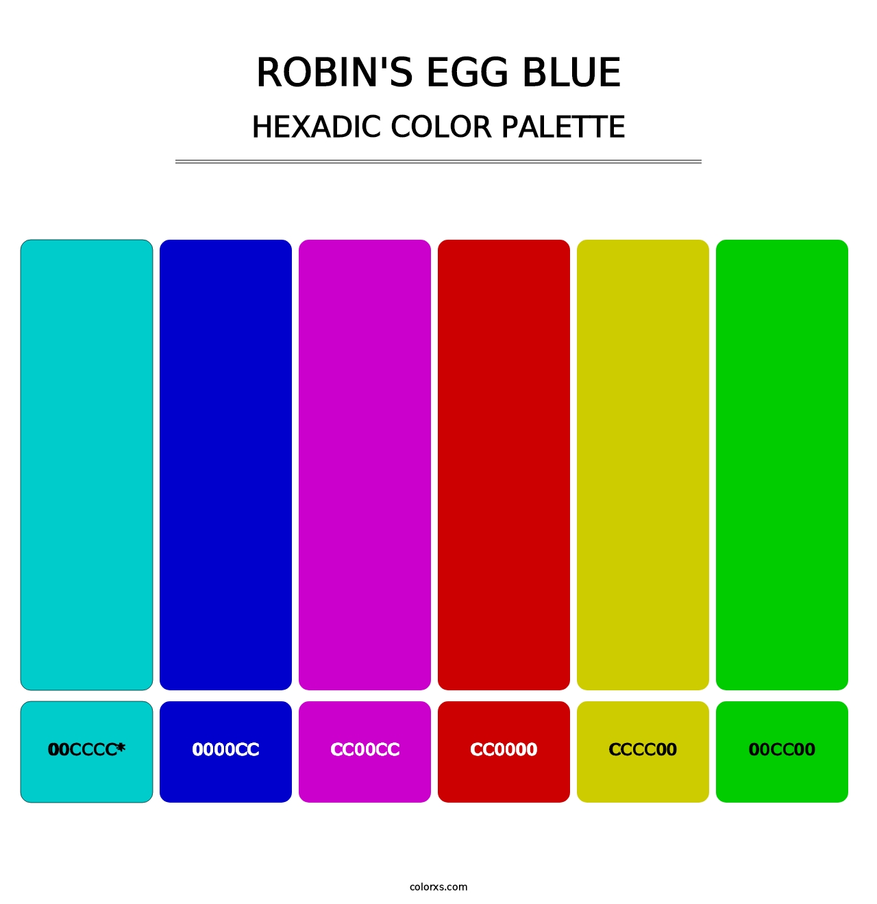 Robin's Egg Blue - Hexadic Color Palette