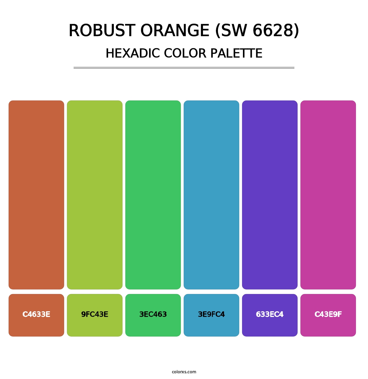 Robust Orange (SW 6628) - Hexadic Color Palette