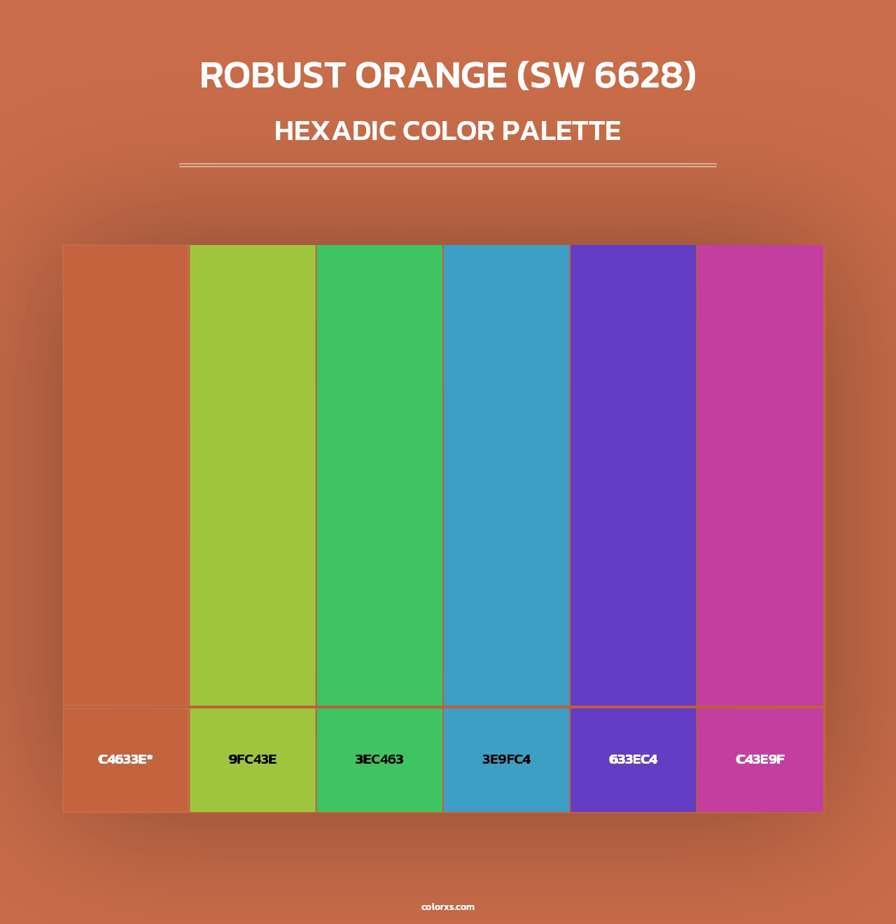 Robust Orange (SW 6628) - Hexadic Color Palette