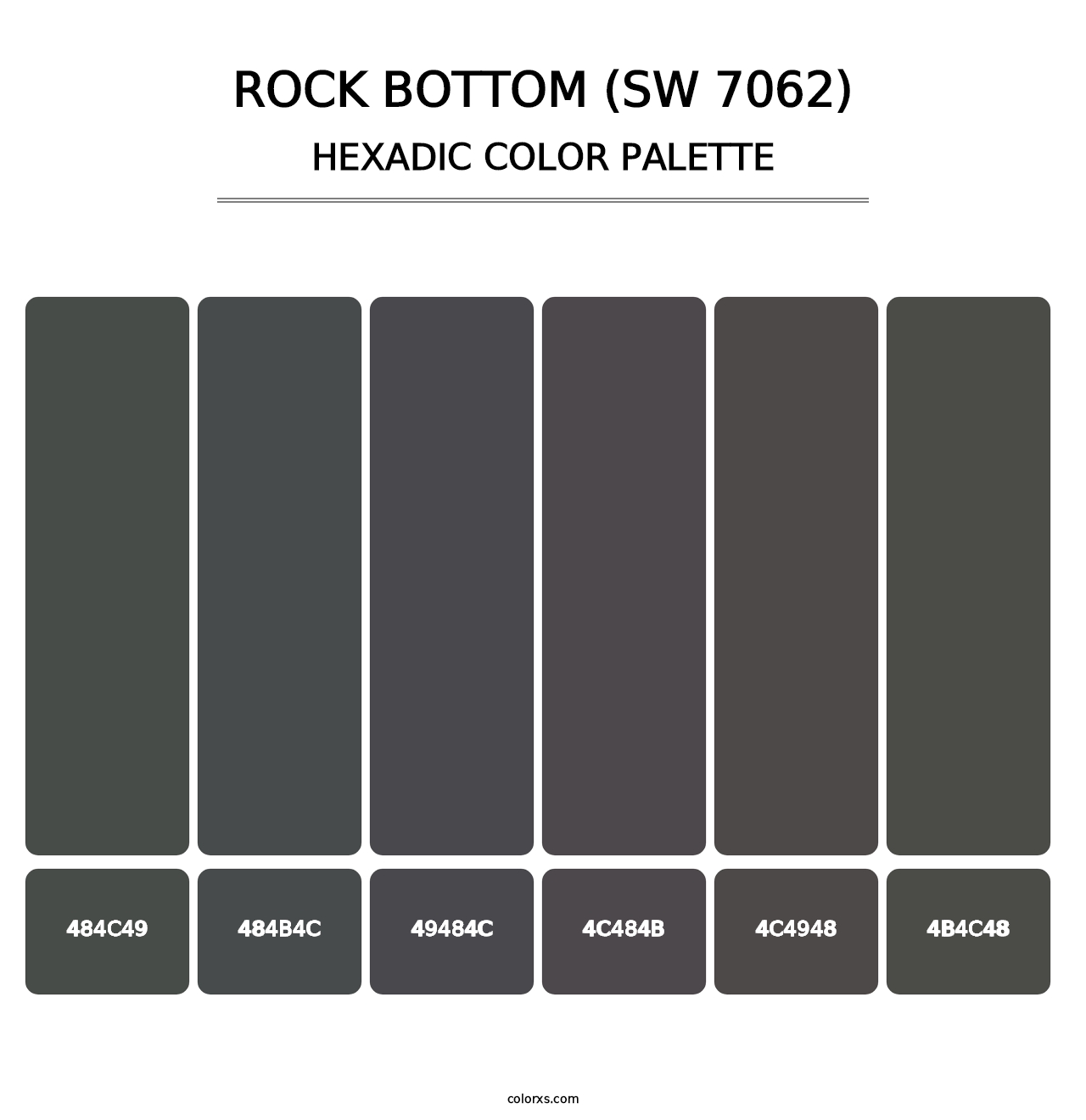 Rock Bottom (SW 7062) - Hexadic Color Palette