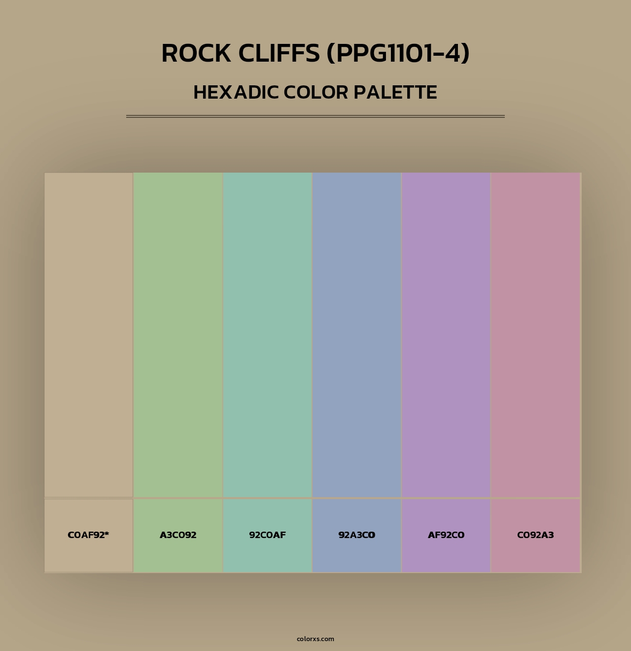 Rock Cliffs (PPG1101-4) - Hexadic Color Palette