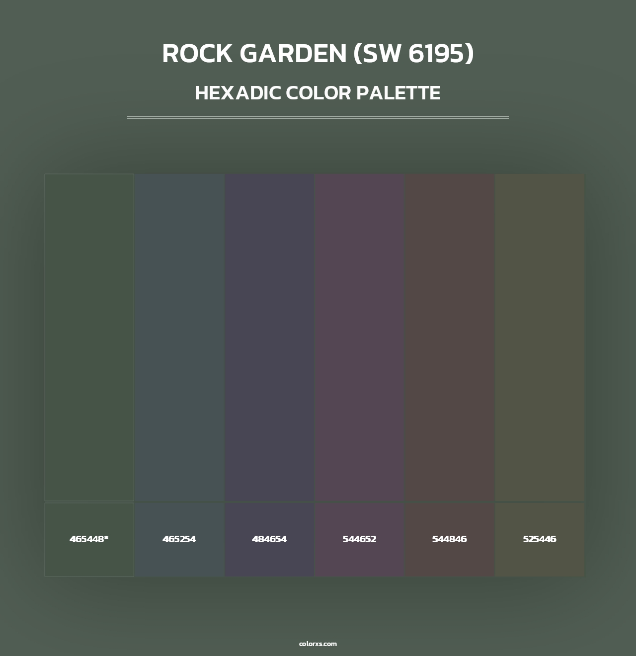 Rock Garden (SW 6195) - Hexadic Color Palette