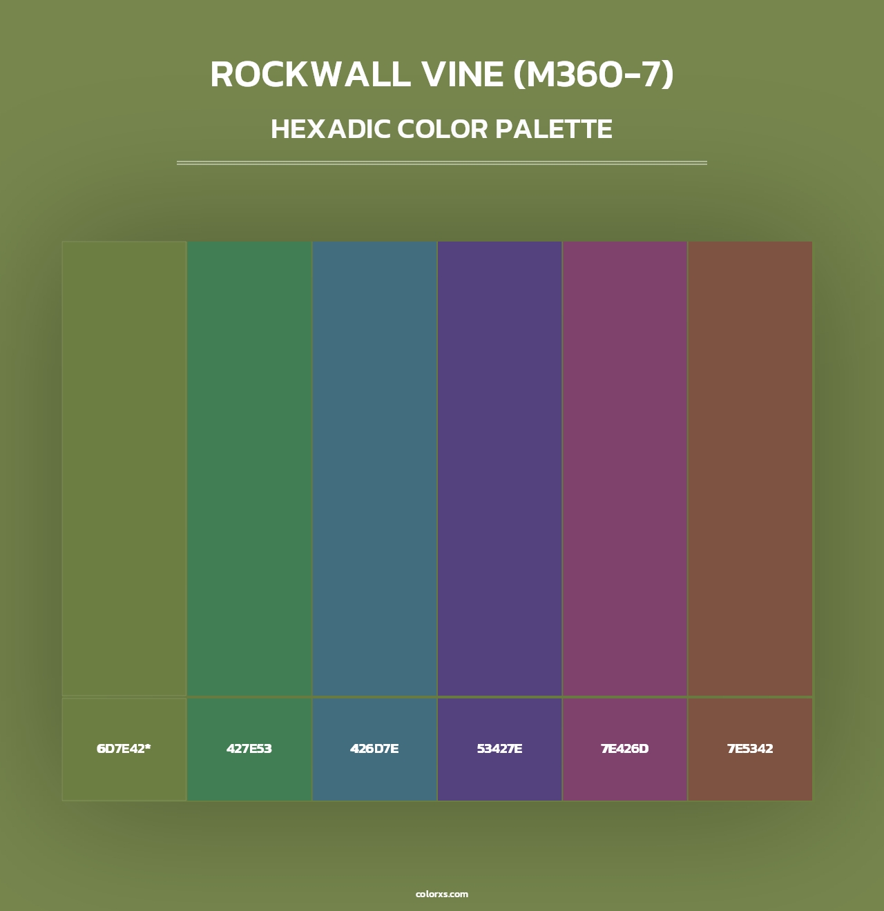 Rockwall Vine (M360-7) - Hexadic Color Palette