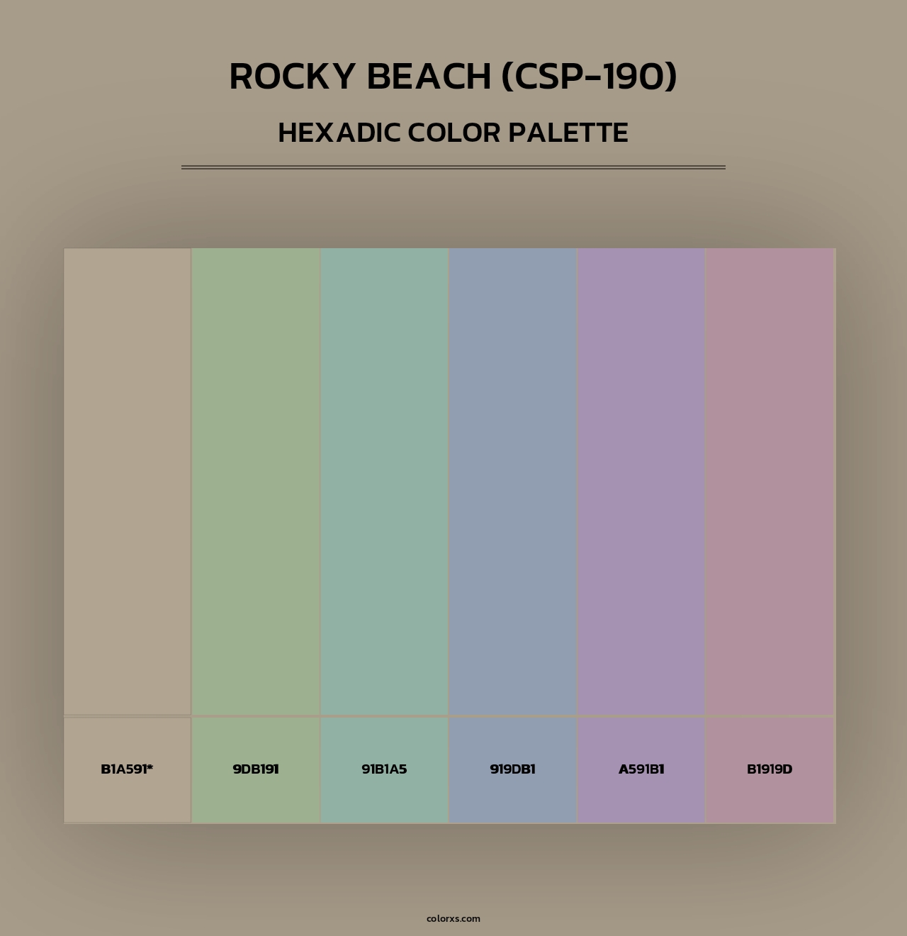 Rocky Beach (CSP-190) - Hexadic Color Palette