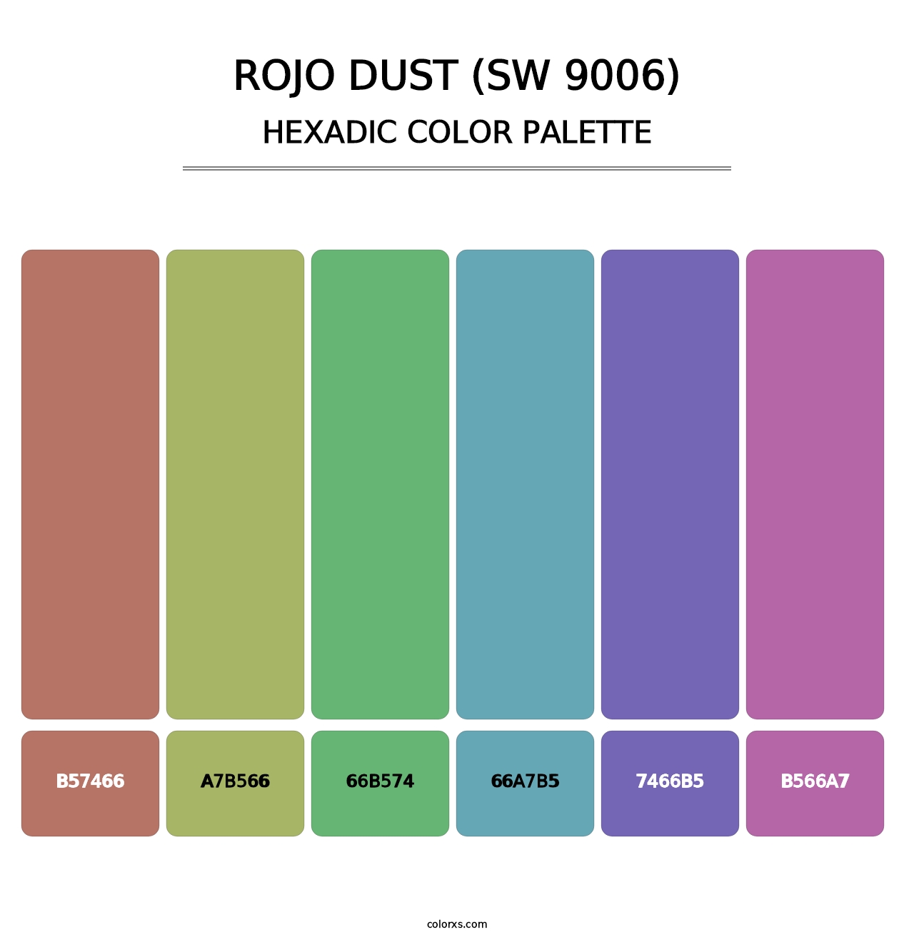 Rojo Dust (SW 9006) - Hexadic Color Palette