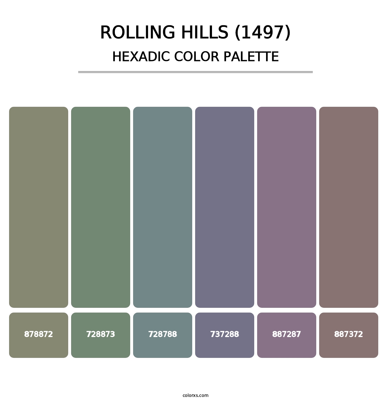 Rolling Hills (1497) - Hexadic Color Palette