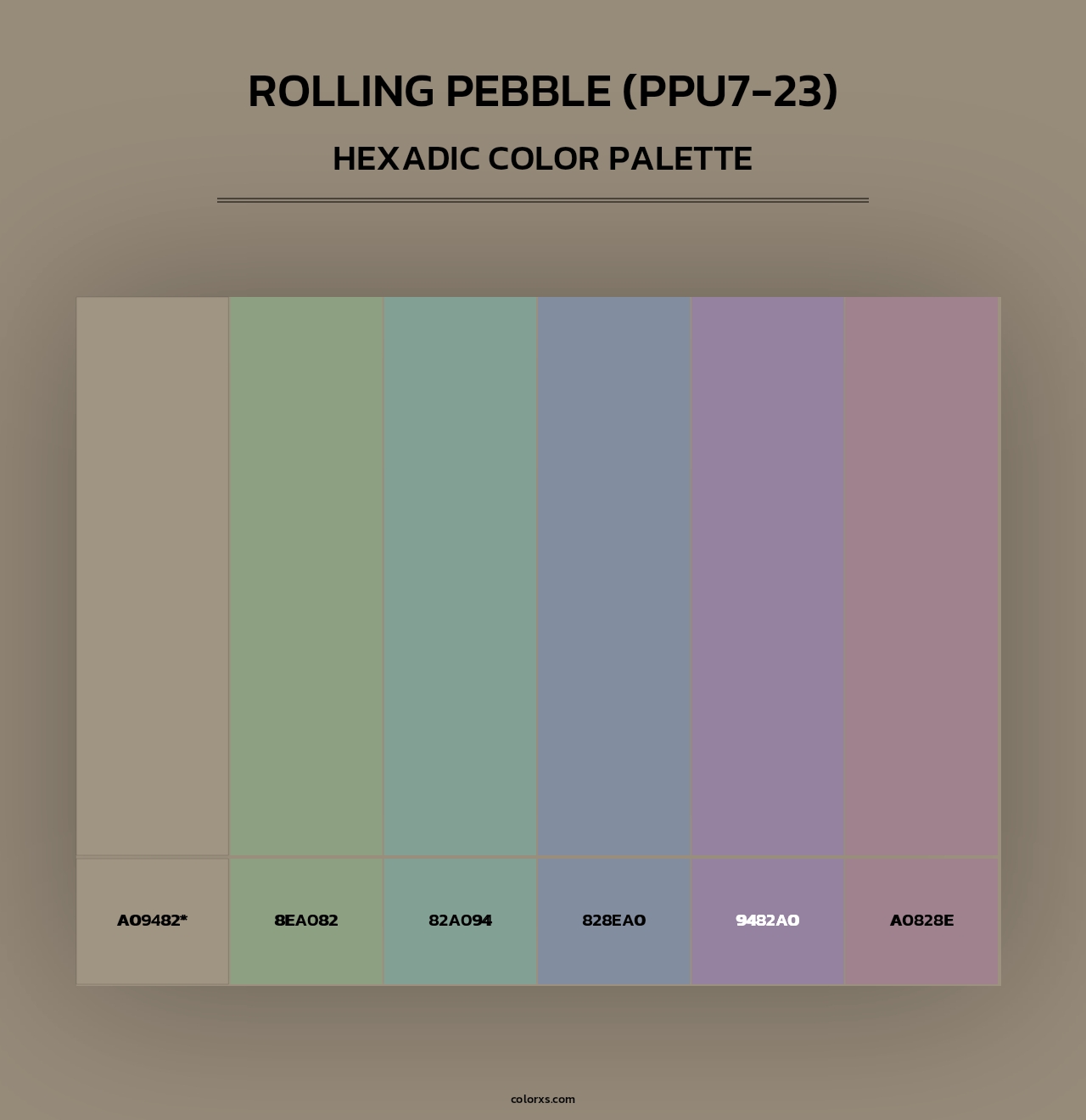 Rolling Pebble (PPU7-23) - Hexadic Color Palette