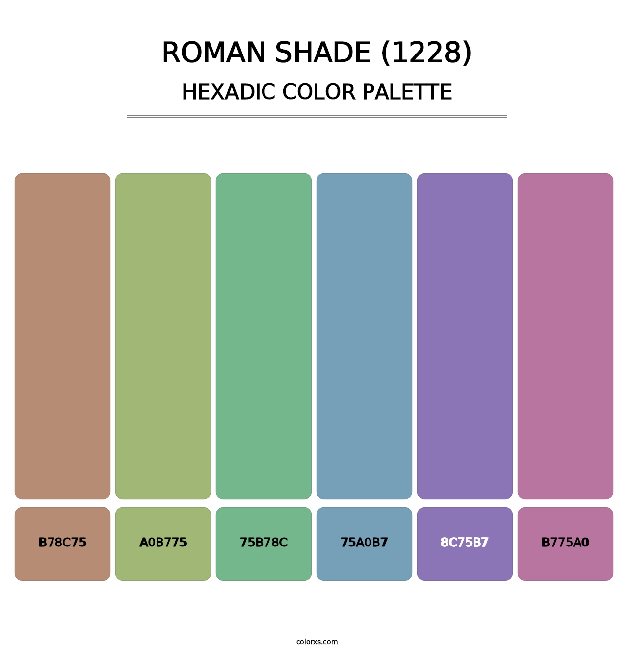 Roman Shade (1228) - Hexadic Color Palette