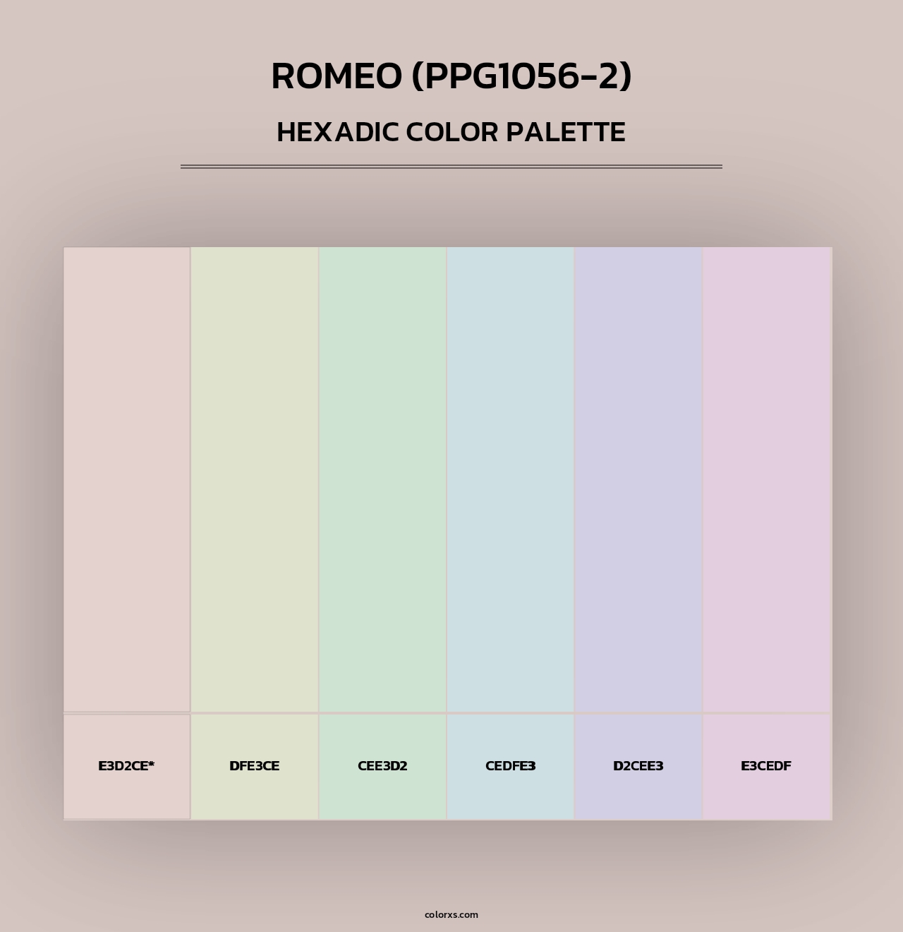 Romeo (PPG1056-2) - Hexadic Color Palette