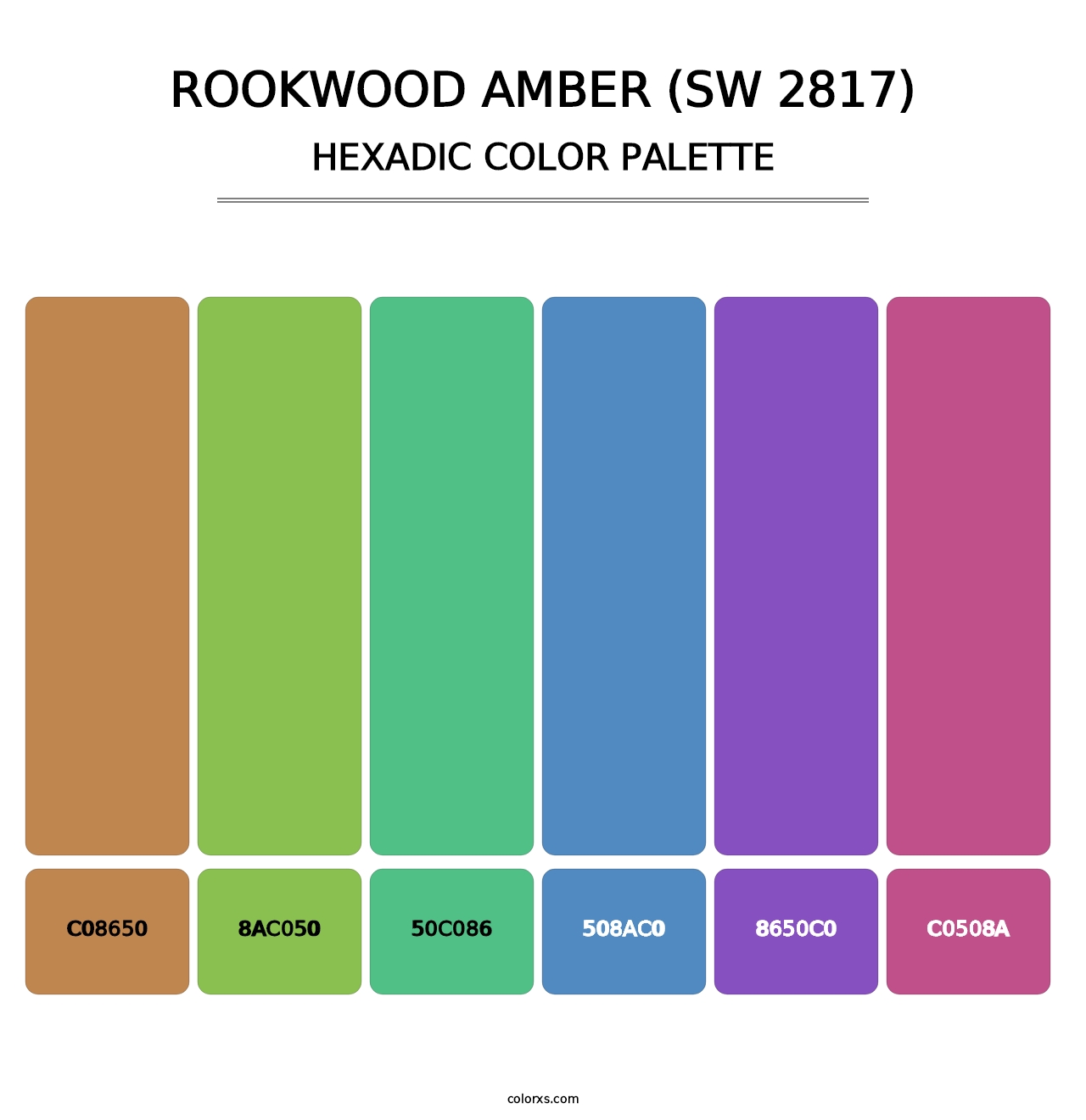 Rookwood Amber (SW 2817) - Hexadic Color Palette
