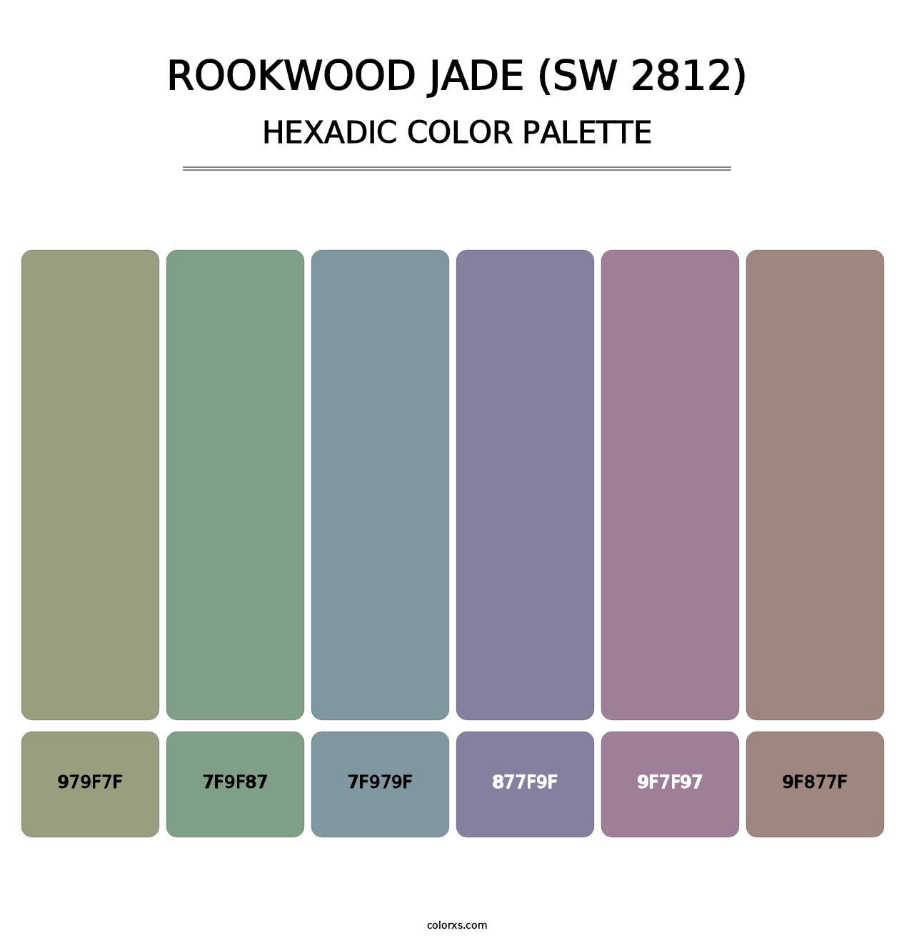 Rookwood Jade (SW 2812) - Hexadic Color Palette