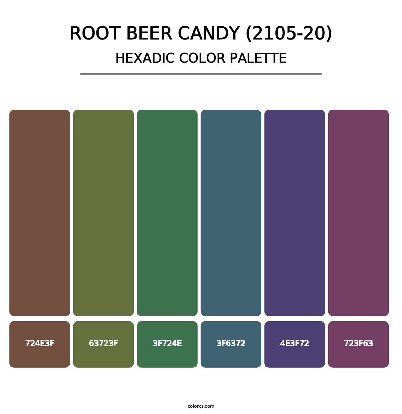 Root Beer Candy (2105-20) - Hexadic Color Palette