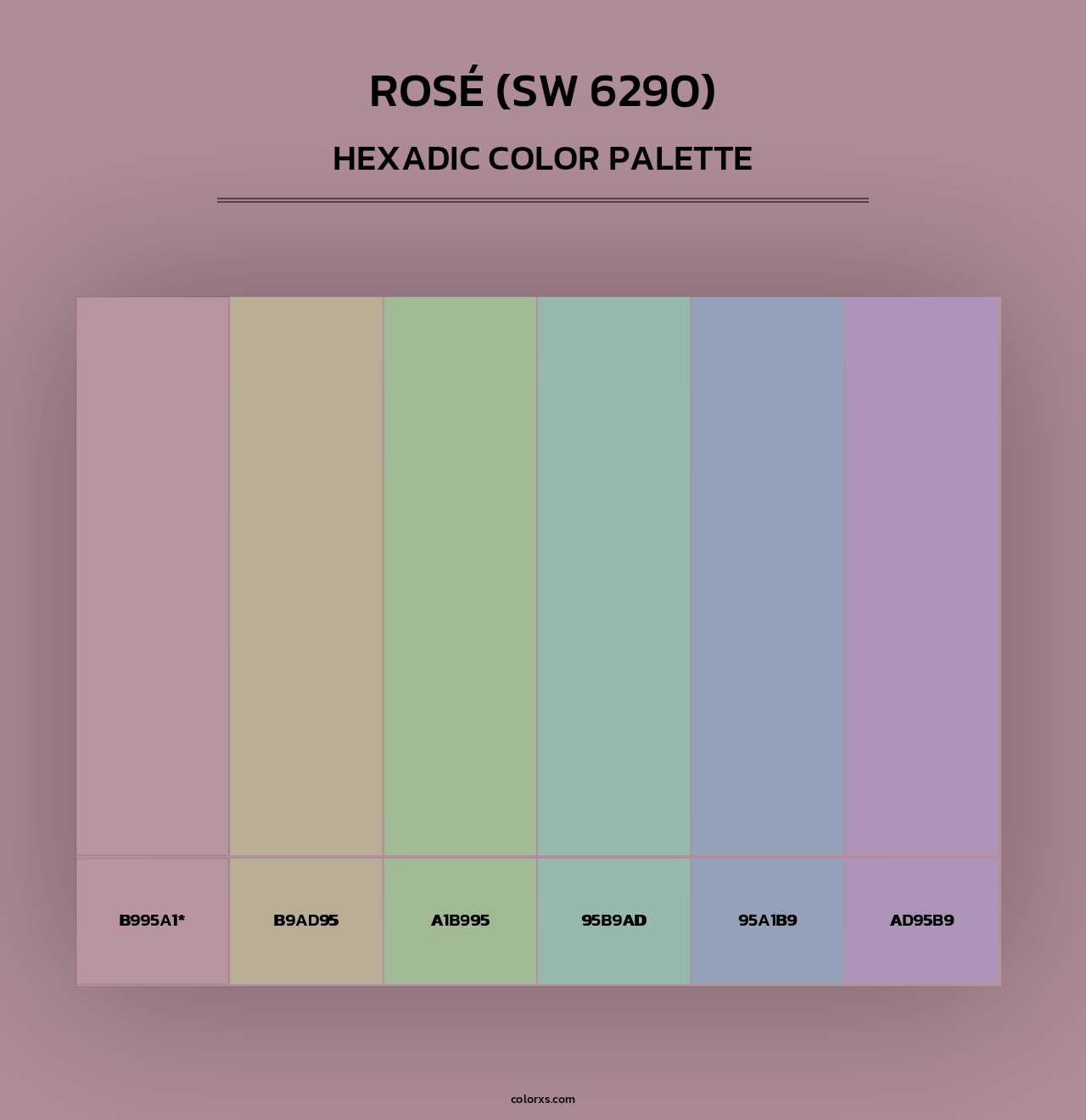 Rosé (SW 6290) - Hexadic Color Palette