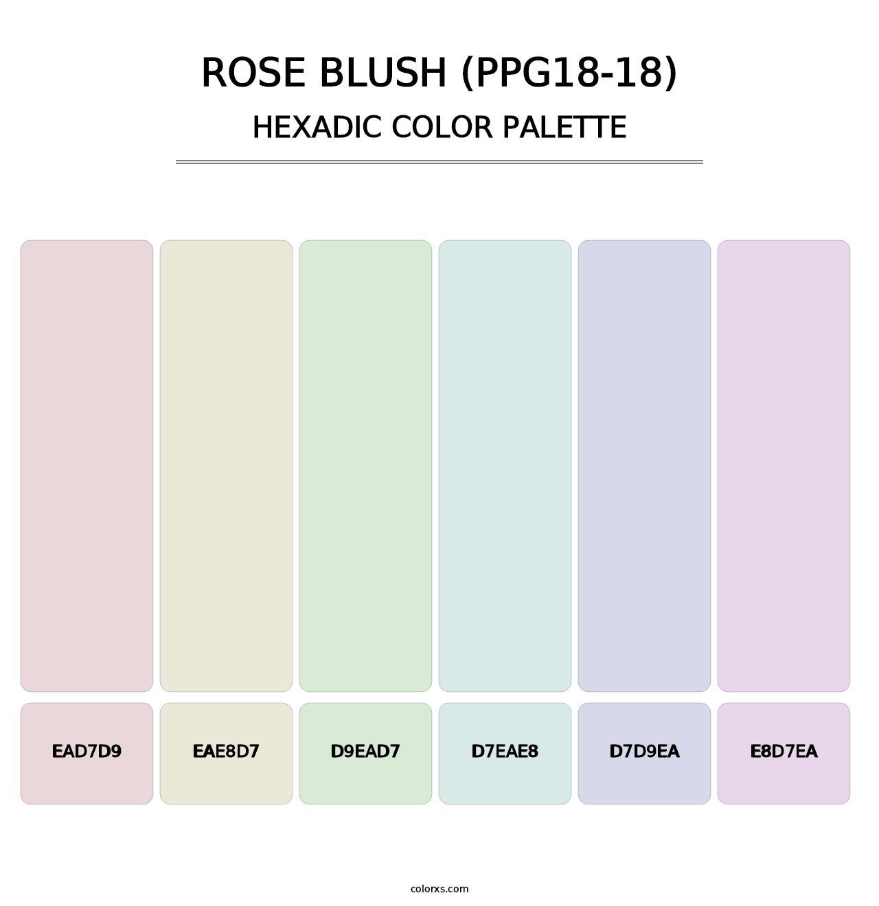Rose Blush (PPG18-18) - Hexadic Color Palette