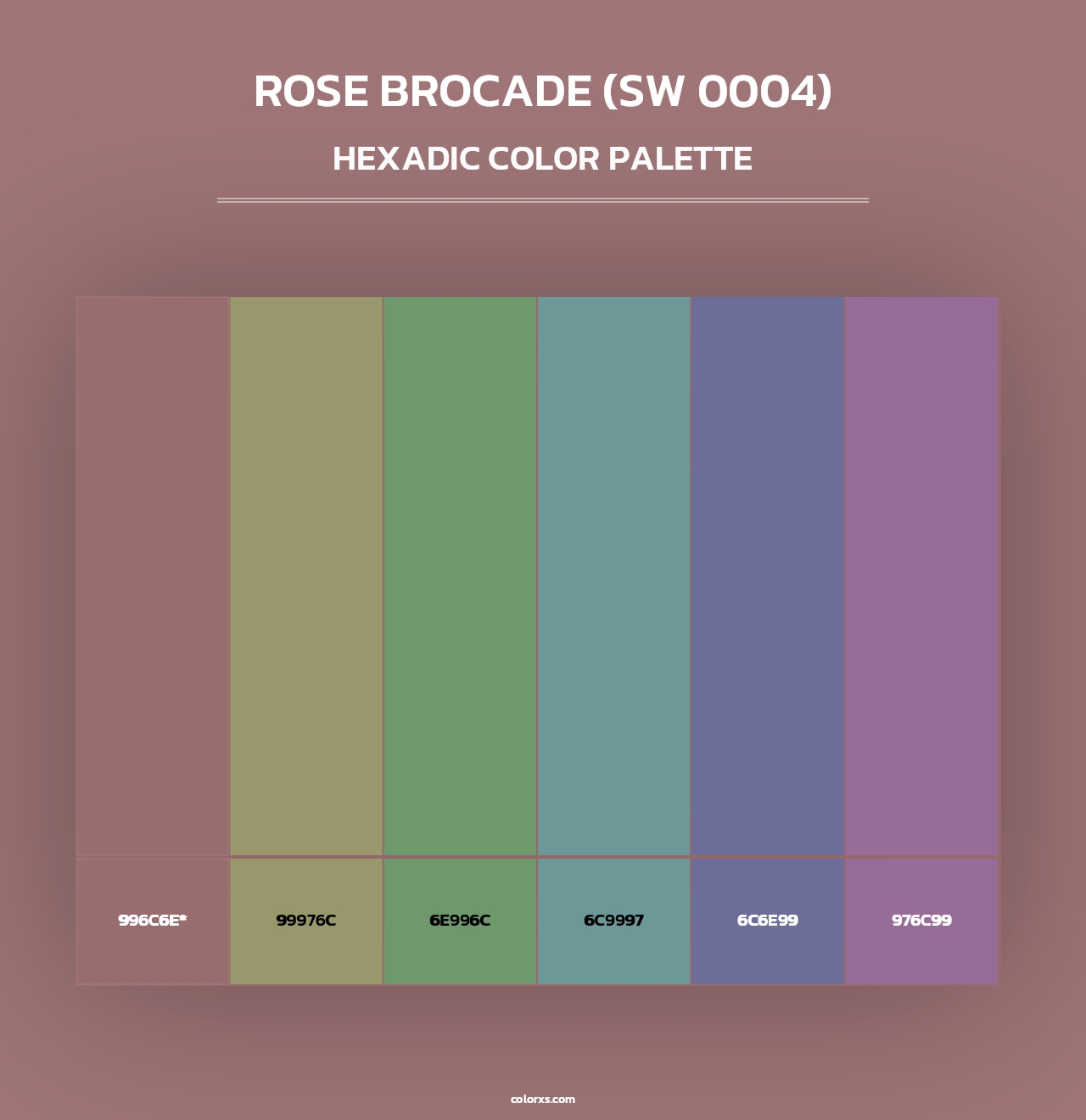 Rose Brocade (SW 0004) - Hexadic Color Palette