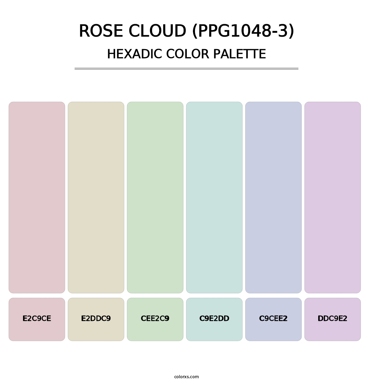Rose Cloud (PPG1048-3) - Hexadic Color Palette