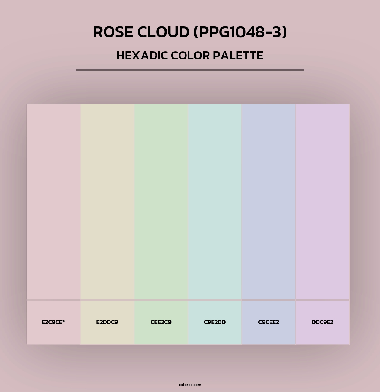 Rose Cloud (PPG1048-3) - Hexadic Color Palette
