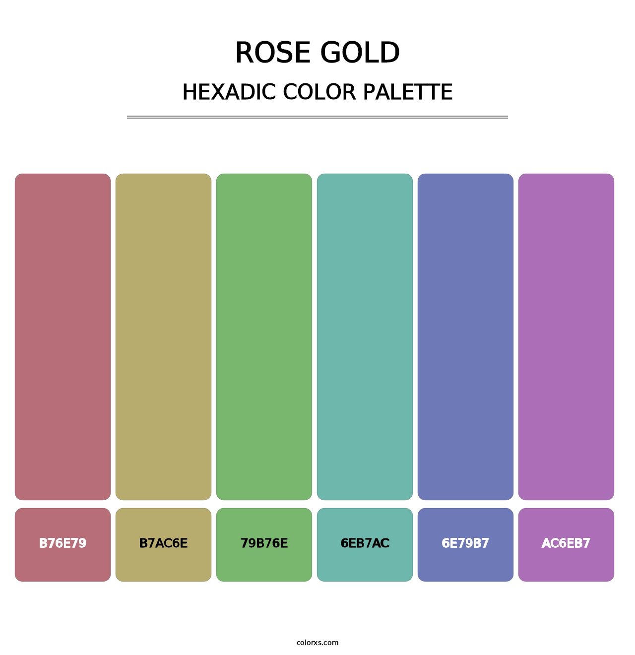 Rose Gold - Hexadic Color Palette