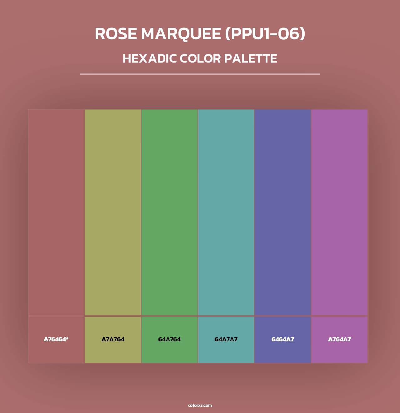 Rose Marquee (PPU1-06) - Hexadic Color Palette