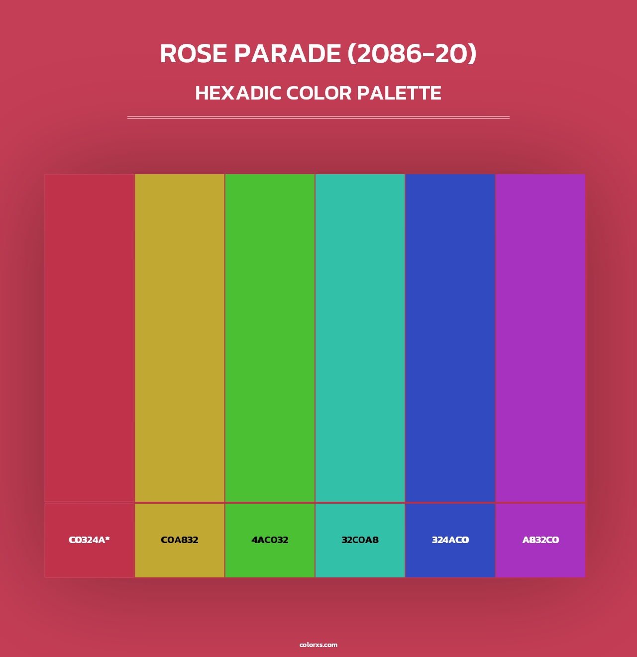 Rose Parade (2086-20) - Hexadic Color Palette