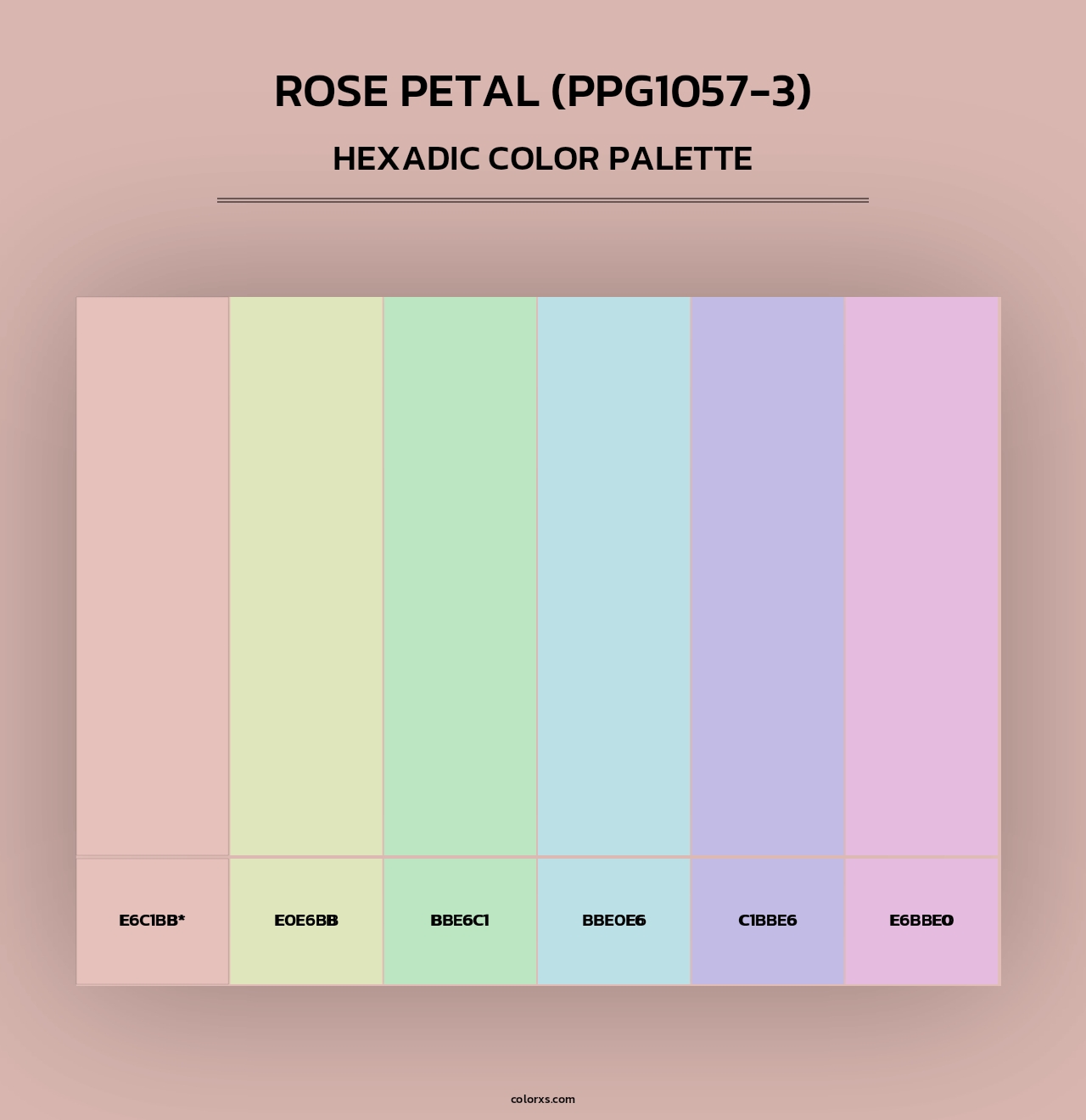 Rose Petal (PPG1057-3) - Hexadic Color Palette