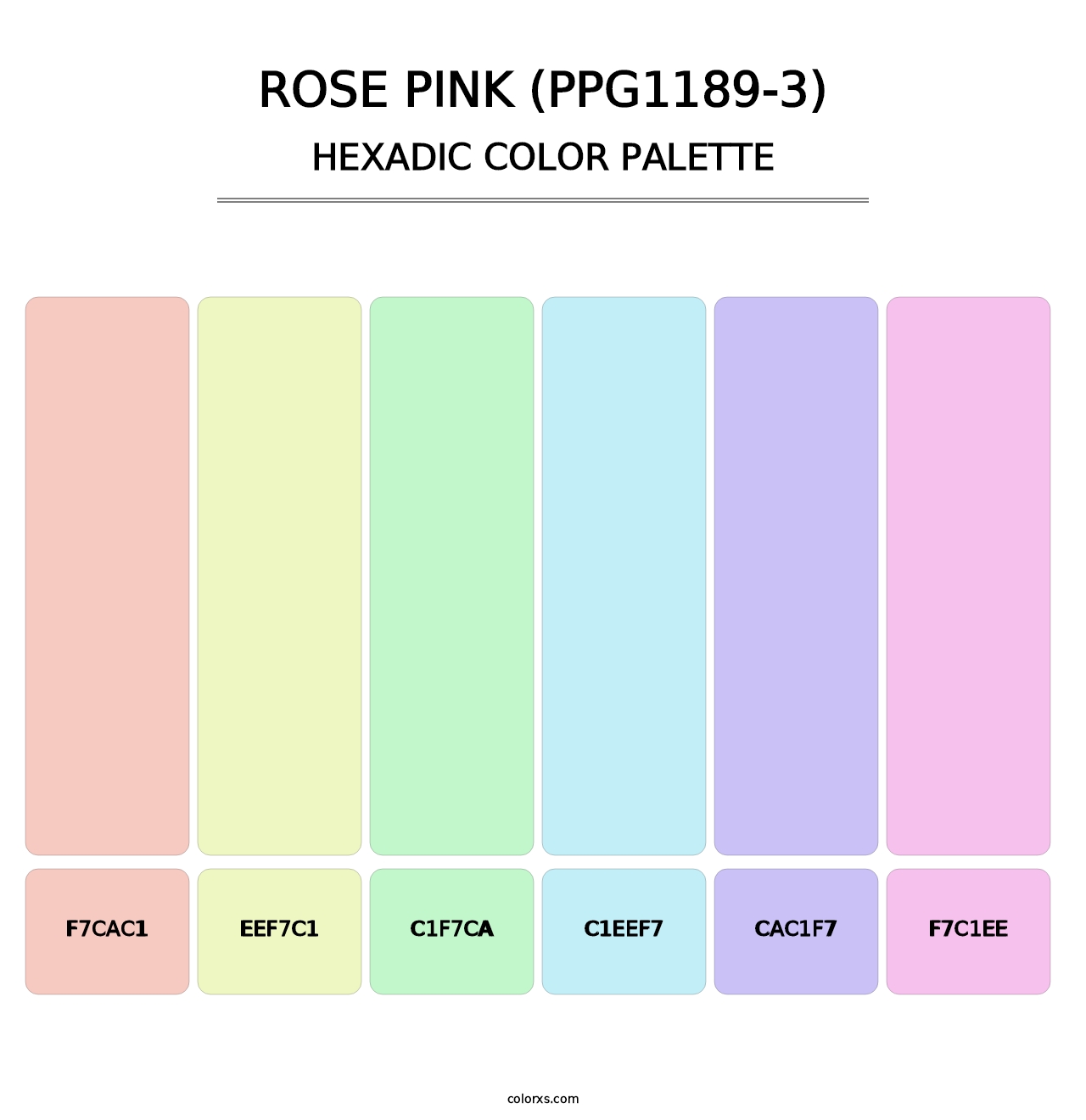 Rose Pink (PPG1189-3) - Hexadic Color Palette