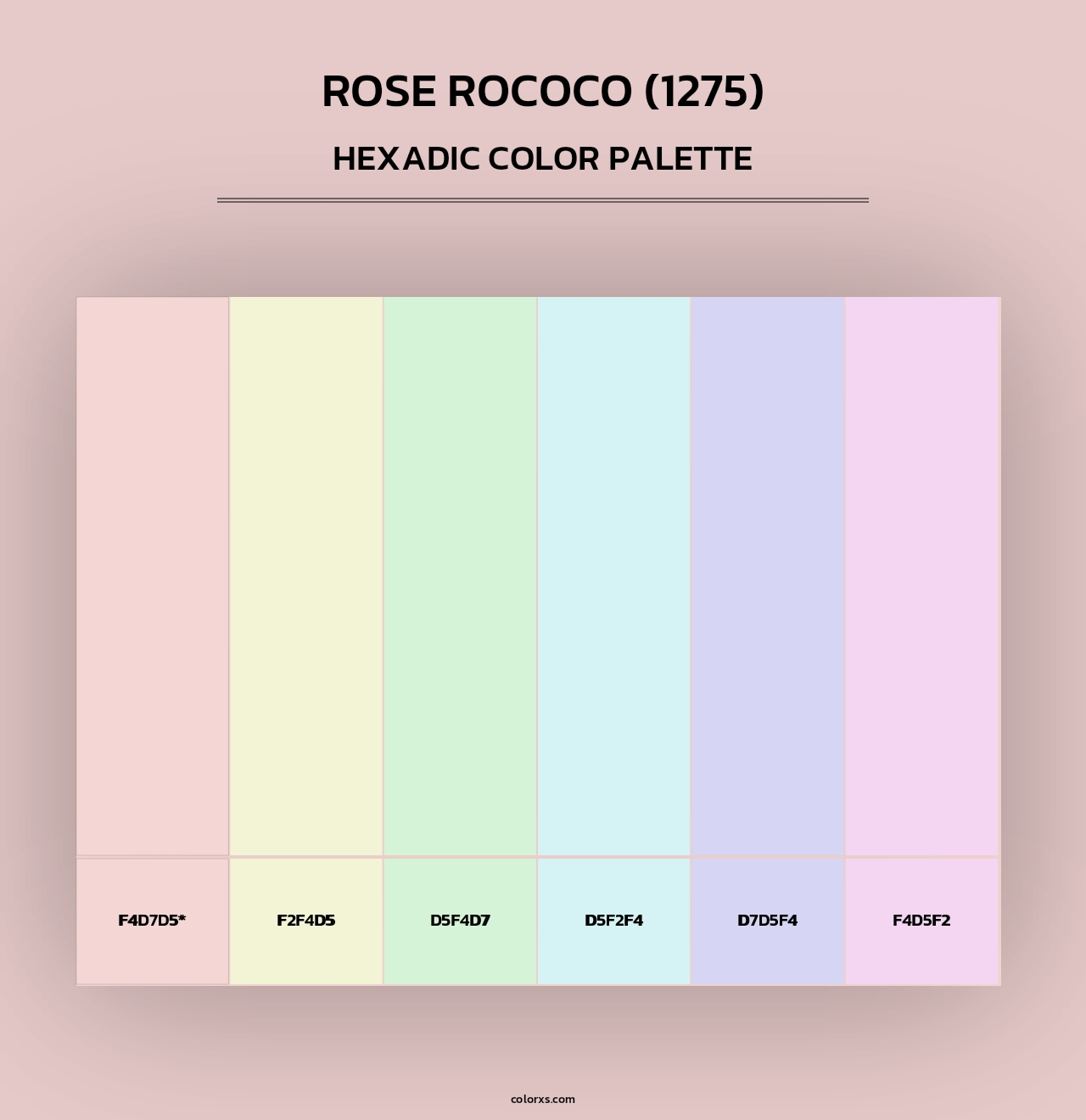 Rose Rococo (1275) - Hexadic Color Palette