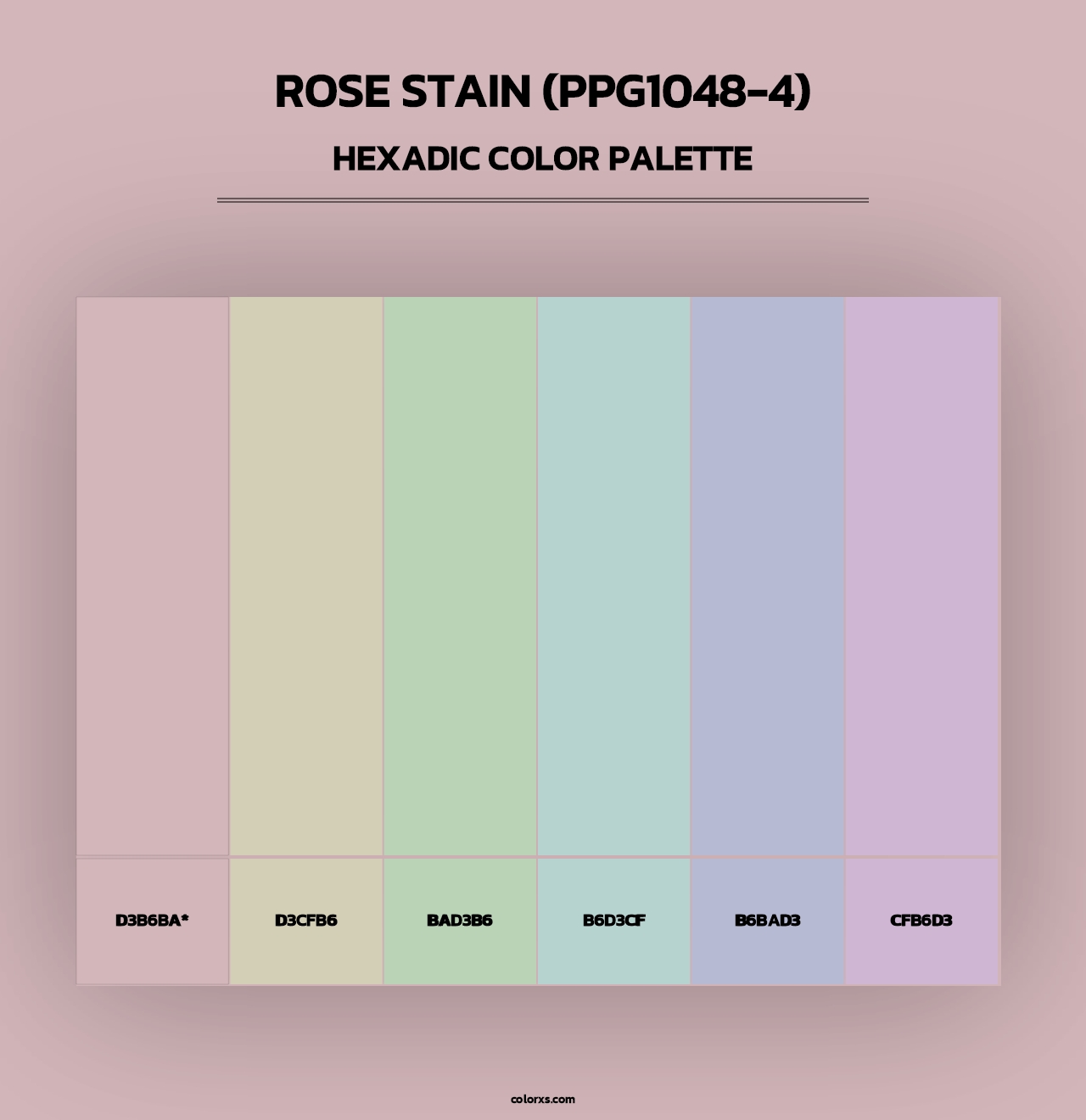 Rose Stain (PPG1048-4) - Hexadic Color Palette