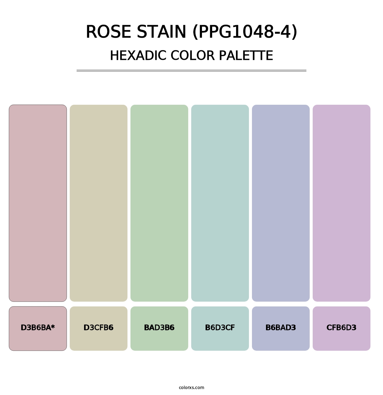 Rose Stain (PPG1048-4) - Hexadic Color Palette
