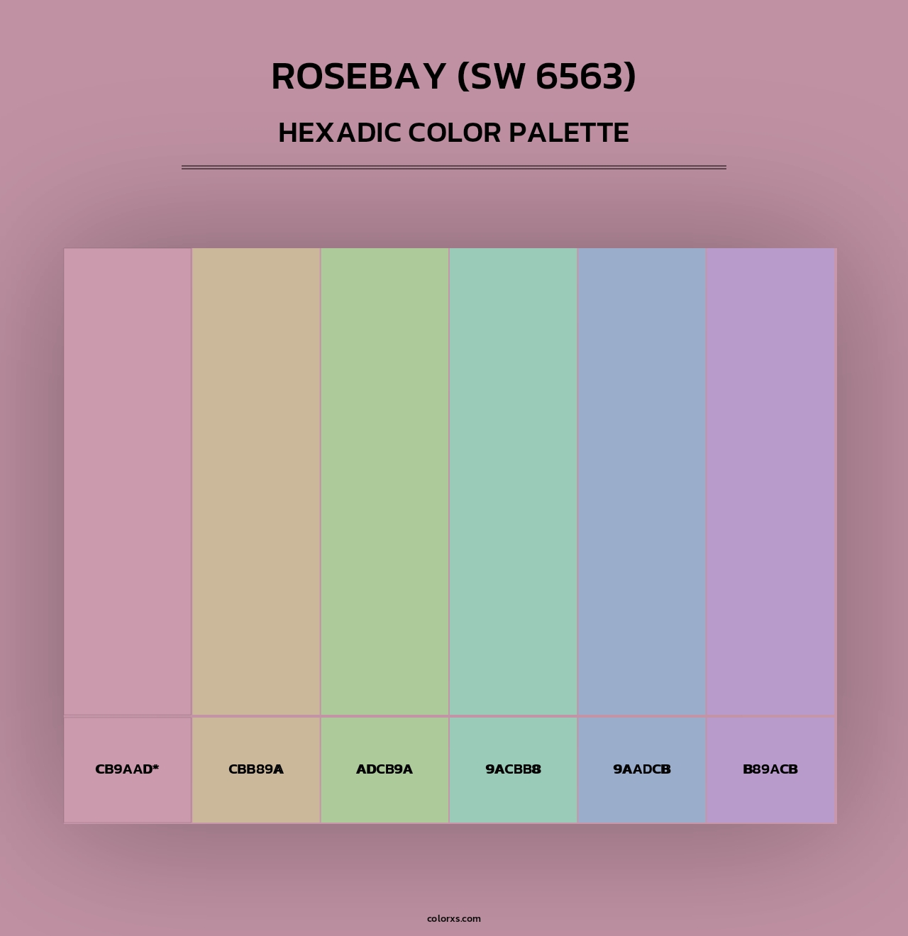 Rosebay (SW 6563) - Hexadic Color Palette