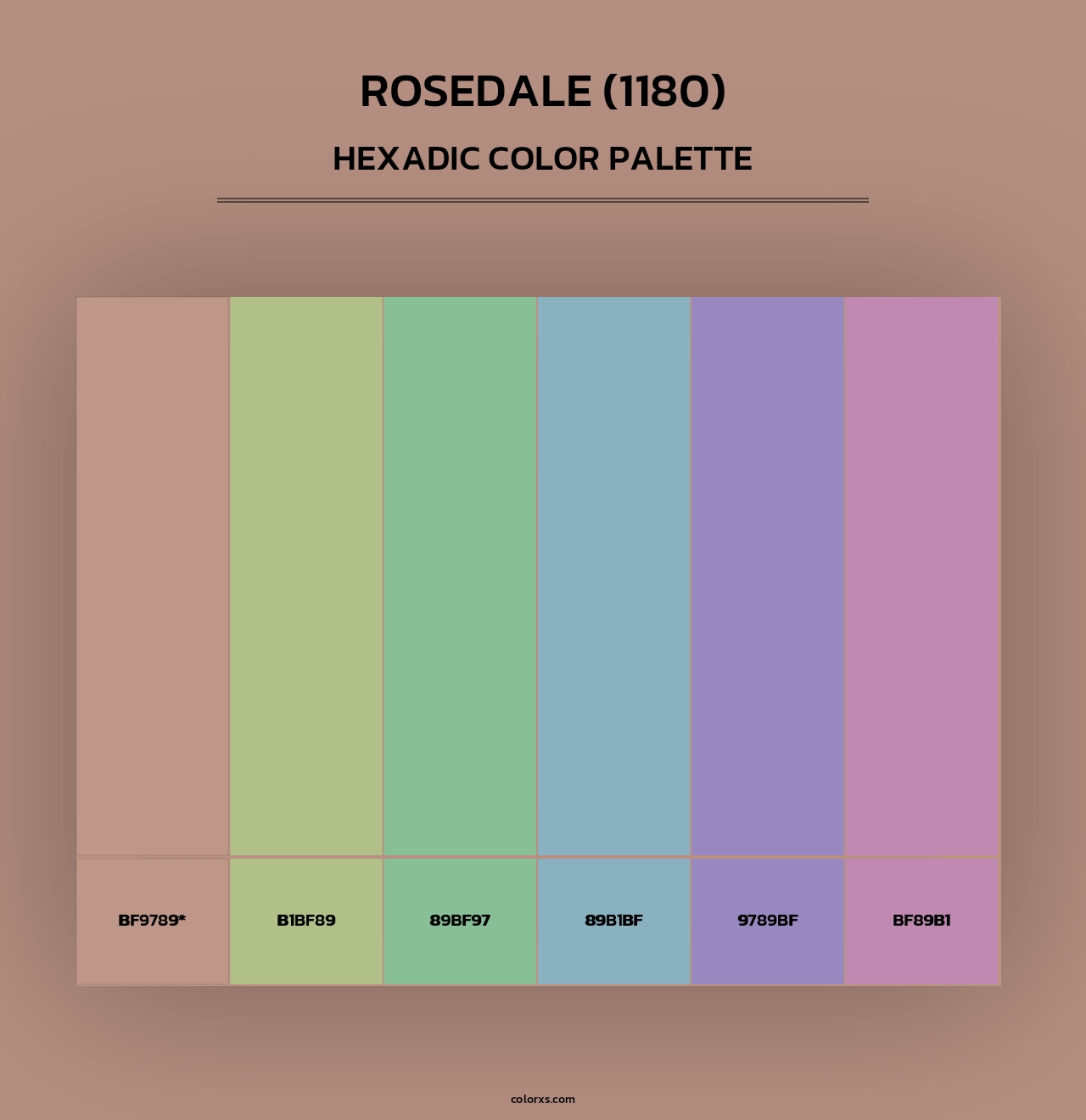 Rosedale (1180) - Hexadic Color Palette