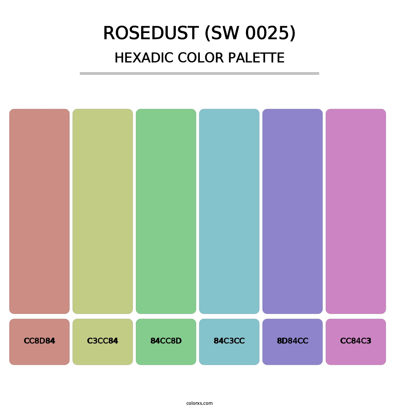 Rosedust (SW 0025) - Hexadic Color Palette