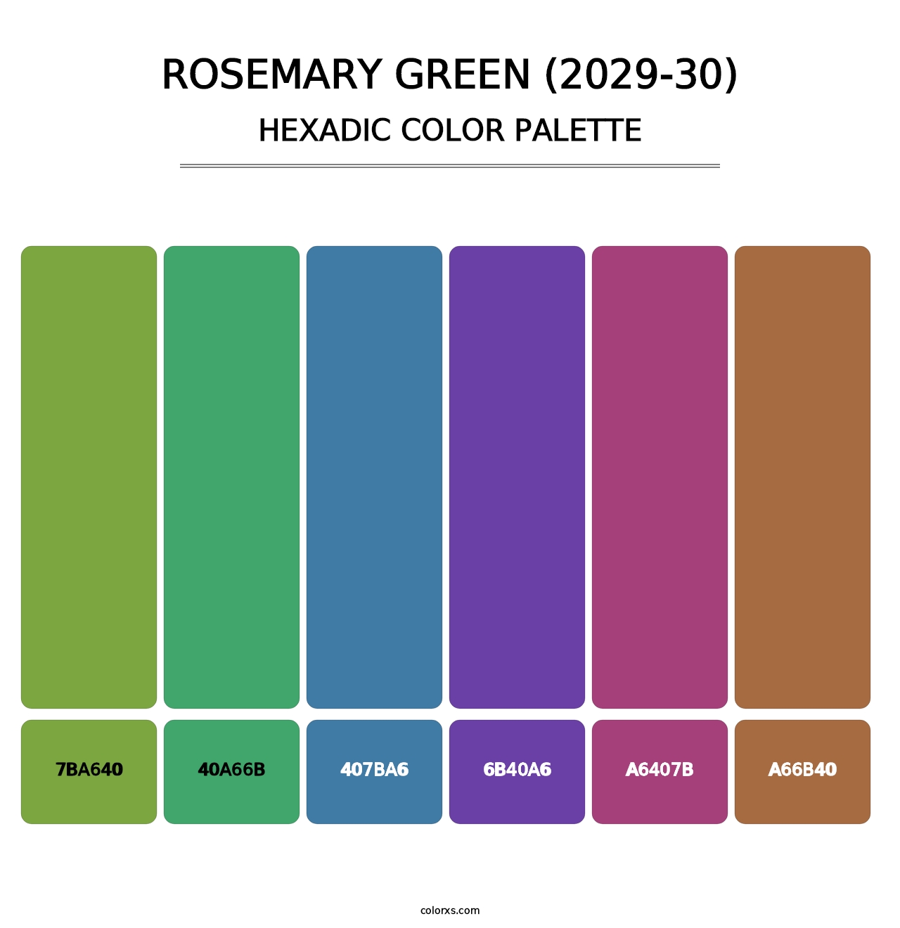 Rosemary Green (2029-30) - Hexadic Color Palette
